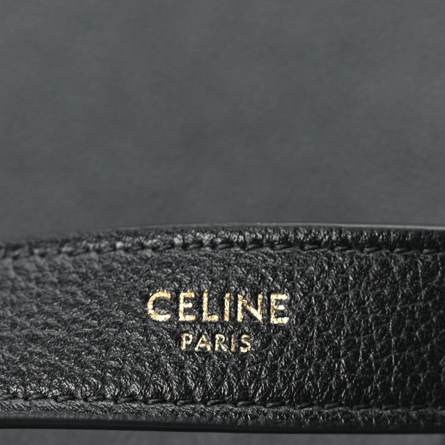 Celine Supple Calfskin Cuir Triomphe Large Heloise Shoulder Bag Black