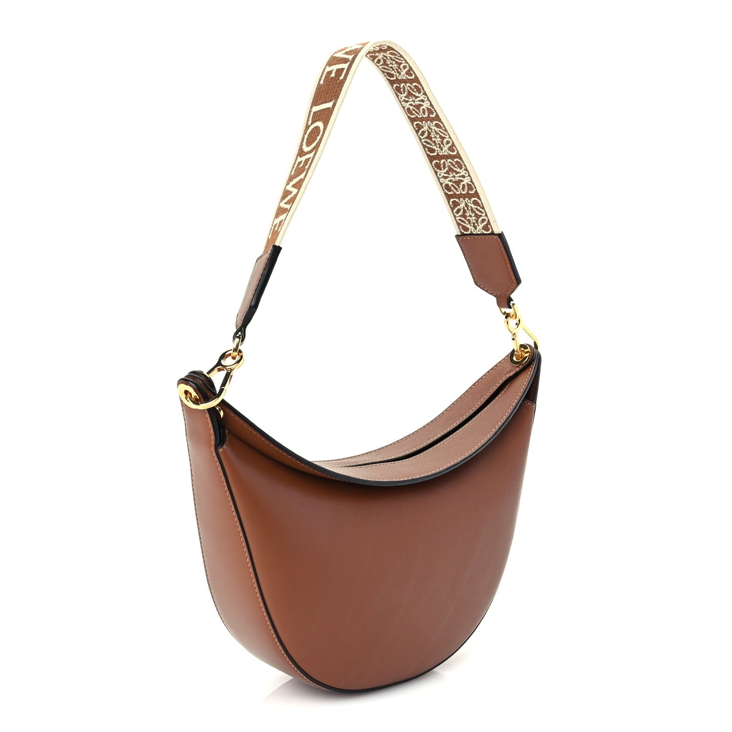Loewe Satin Calfskin Jacquard Luna Bag Pecan