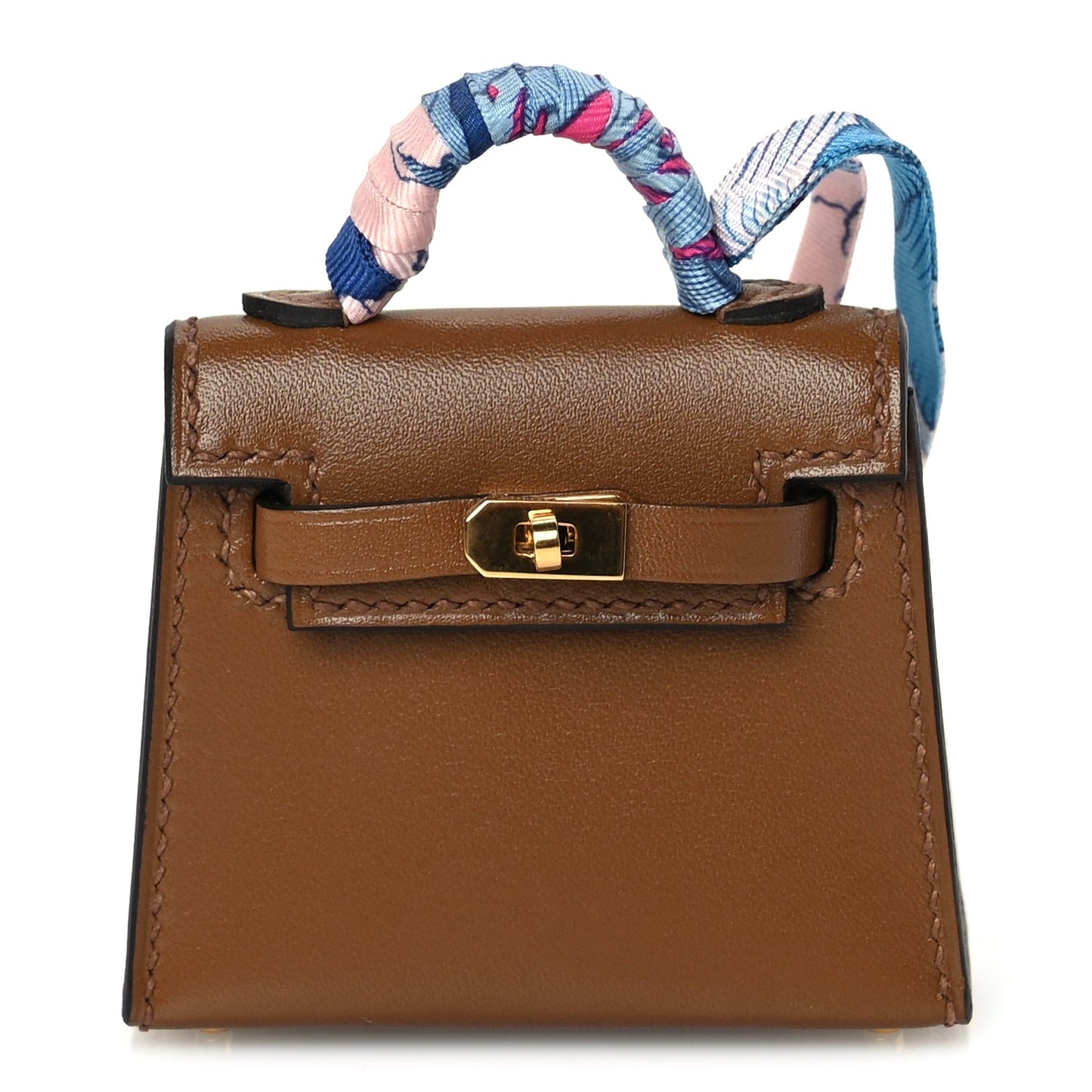 Hermes Tadelakt Mini Kelly Twilly Bag Charm Alezan