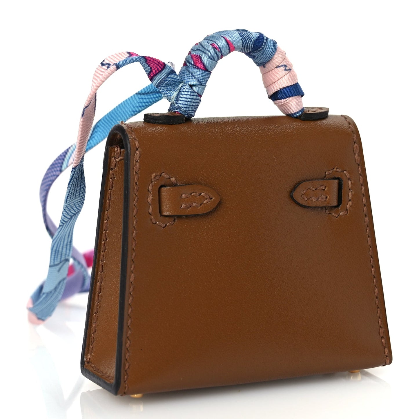 Hermes Tadelakt Mini Kelly Twilly Bag Charm Alezan