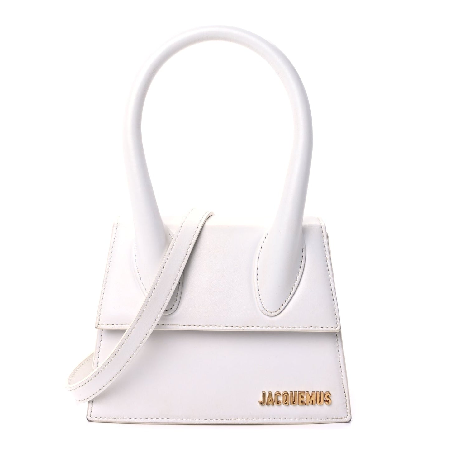 Jacquemus Smooth Calfskin Le Chiquito Moyen  White