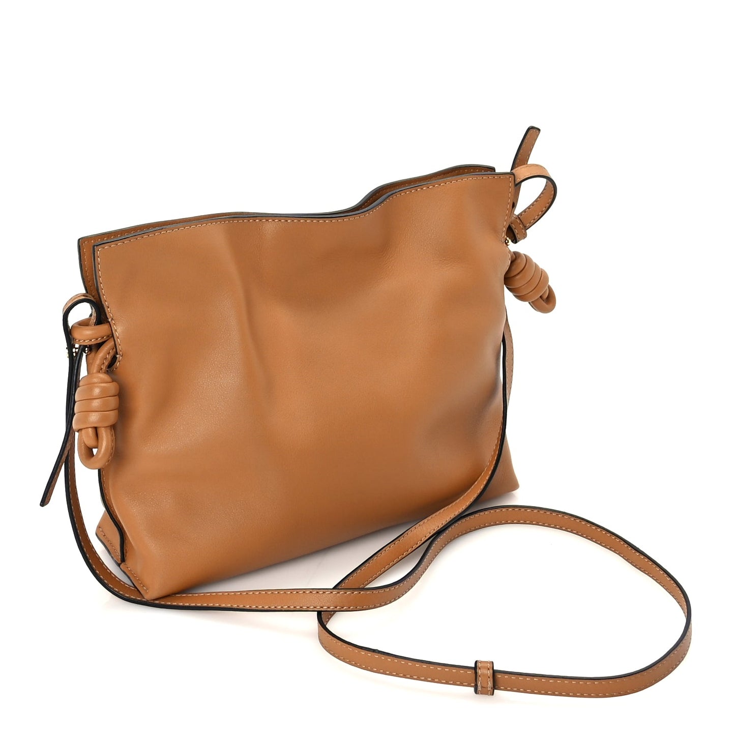 Loewe Calfskin Mini Flamenco Knot Clutch Warm Desert