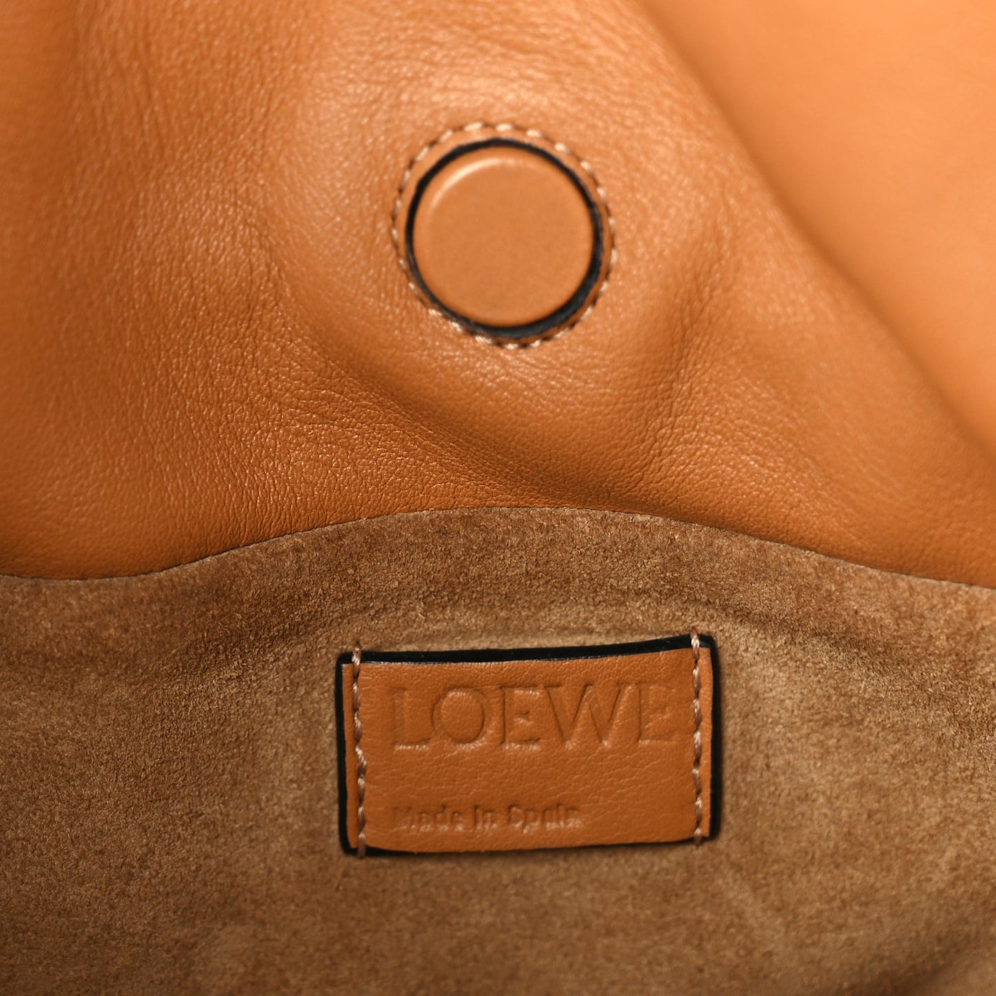 Loewe Calfskin Mini Flamenco Knot Clutch Warm Desert