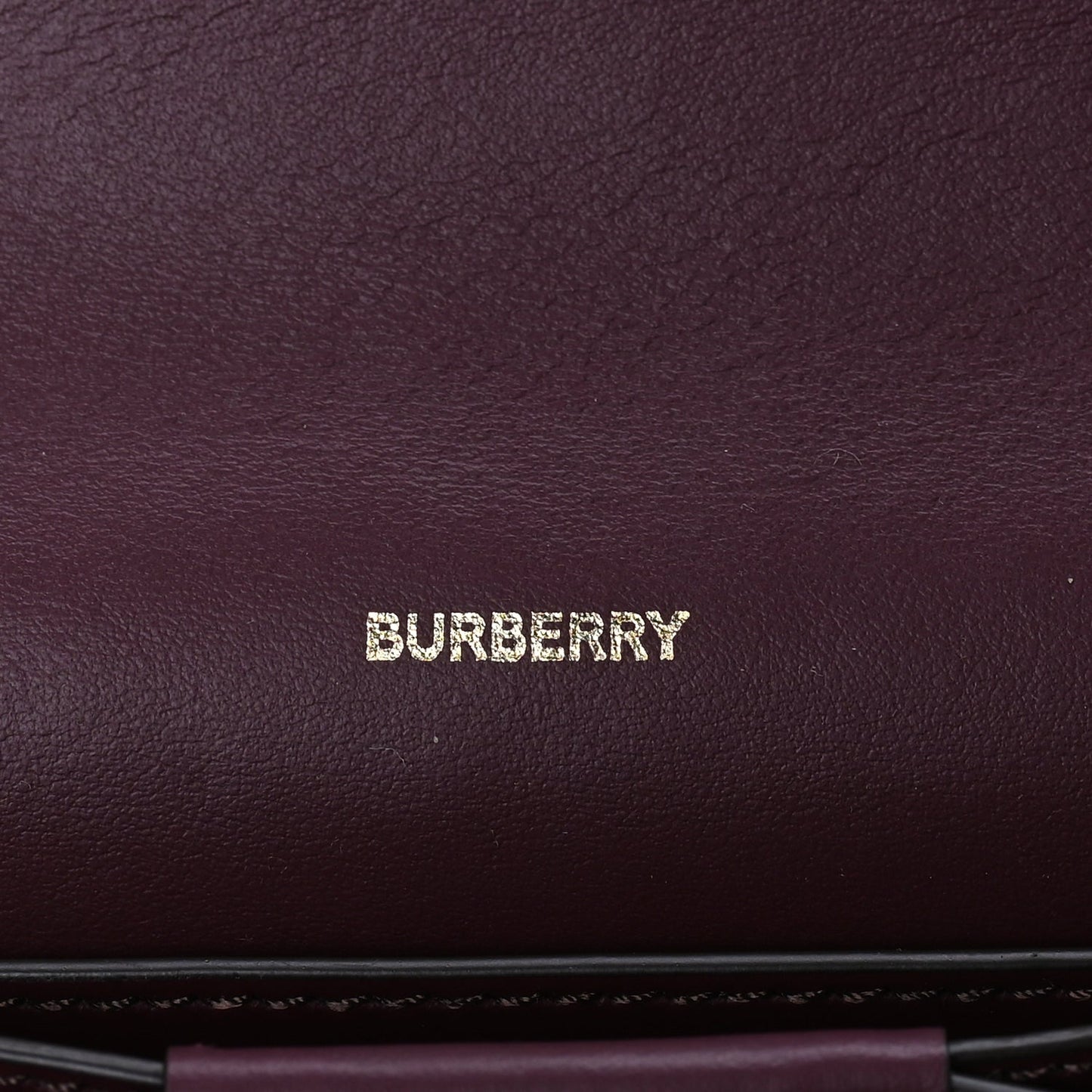 Burberry Calfskin Logo Hazelmere Wallet With Detachable Strap Mahogany Red