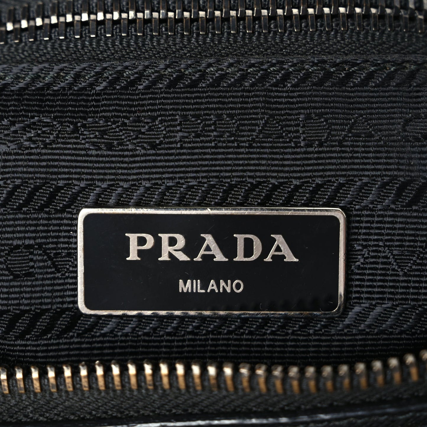 Prada Tessuto Nylon Saffiano Vela Robot Tote Black