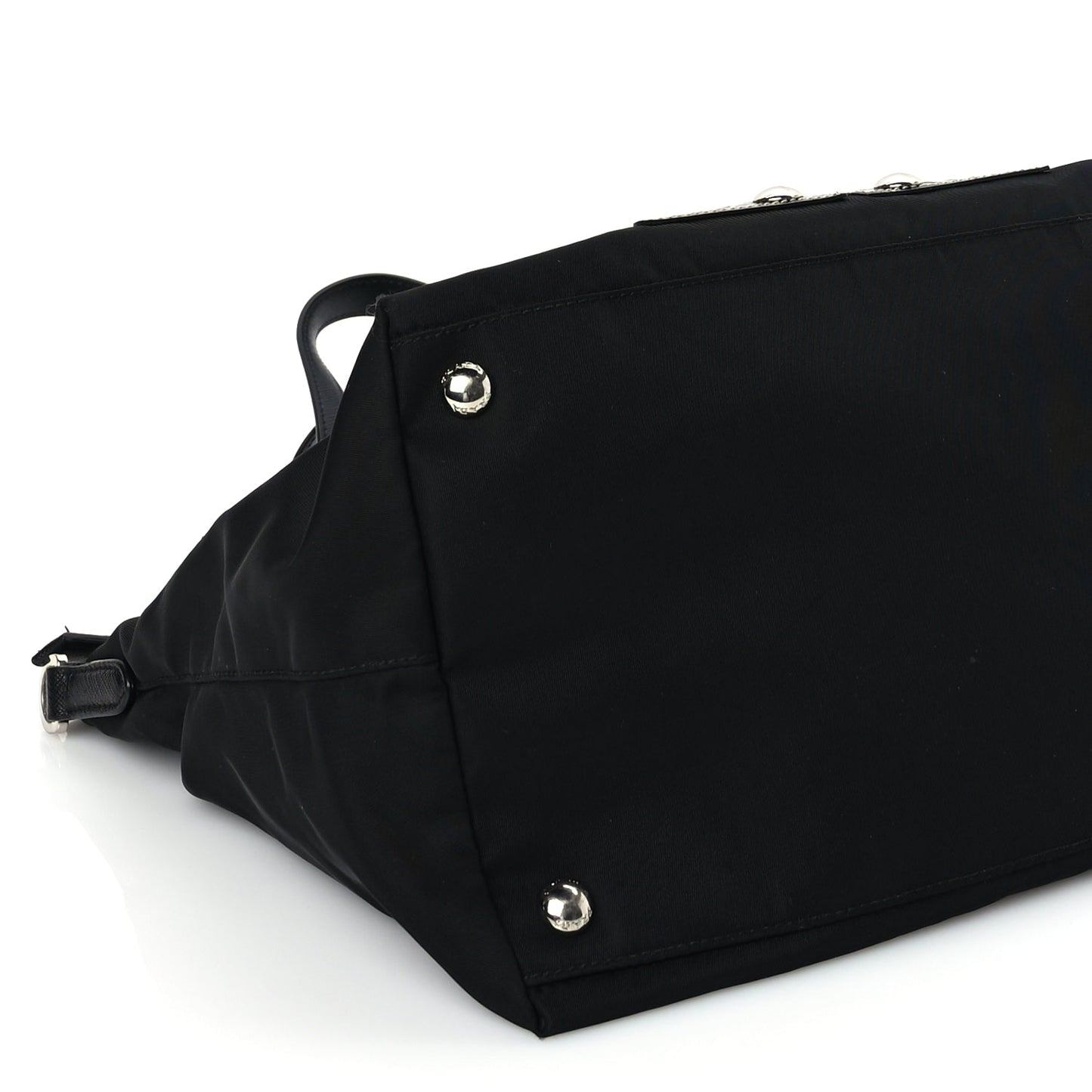 Prada Tessuto Nylon Saffiano Vela Robot Tote Black