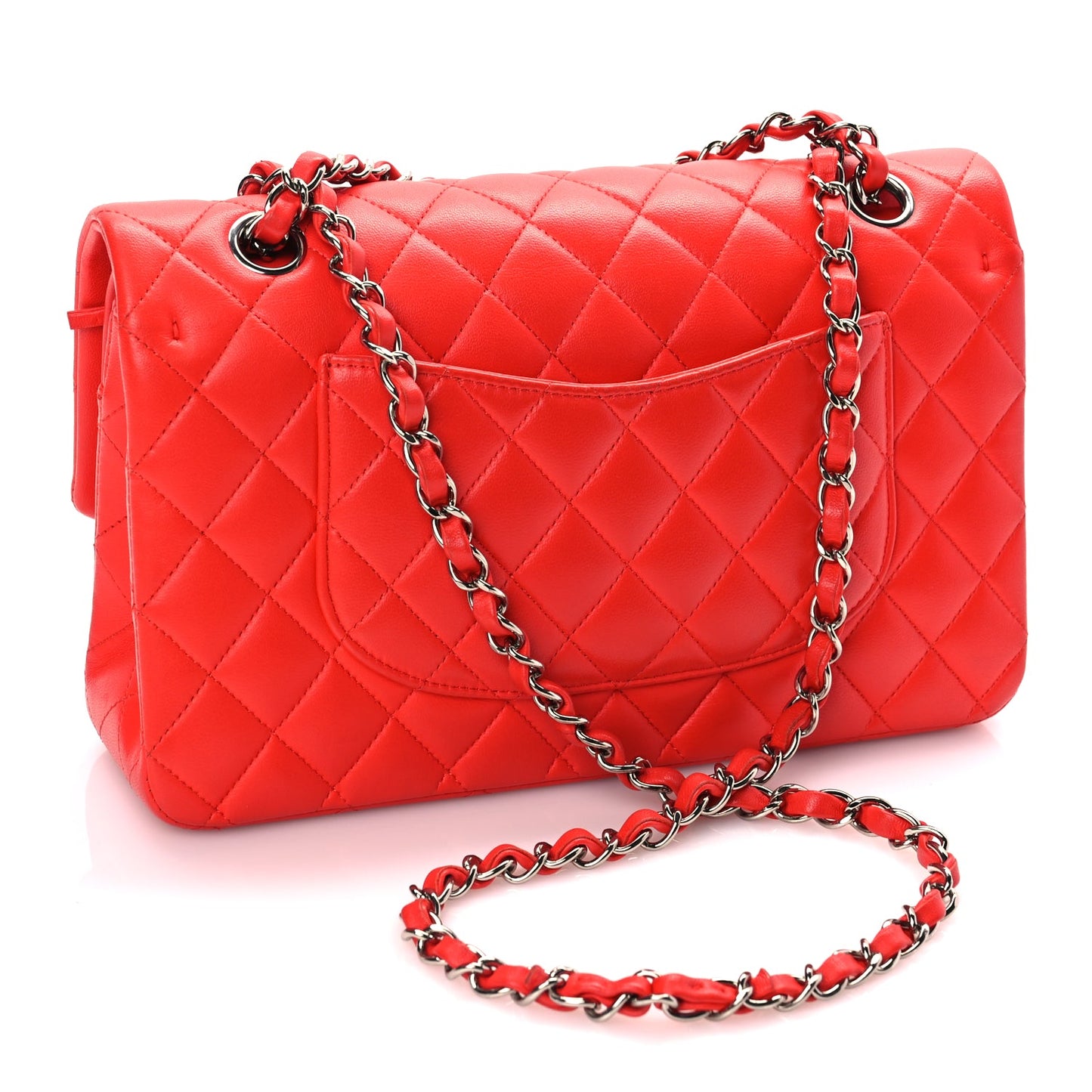 Chanel Lambskin Quilted Medium Double Flap Red