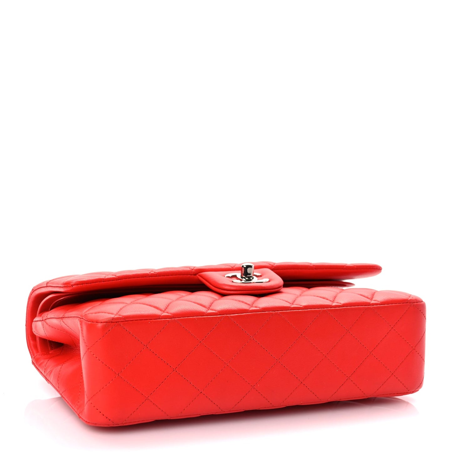 Chanel Lambskin Quilted Medium Double Flap Red