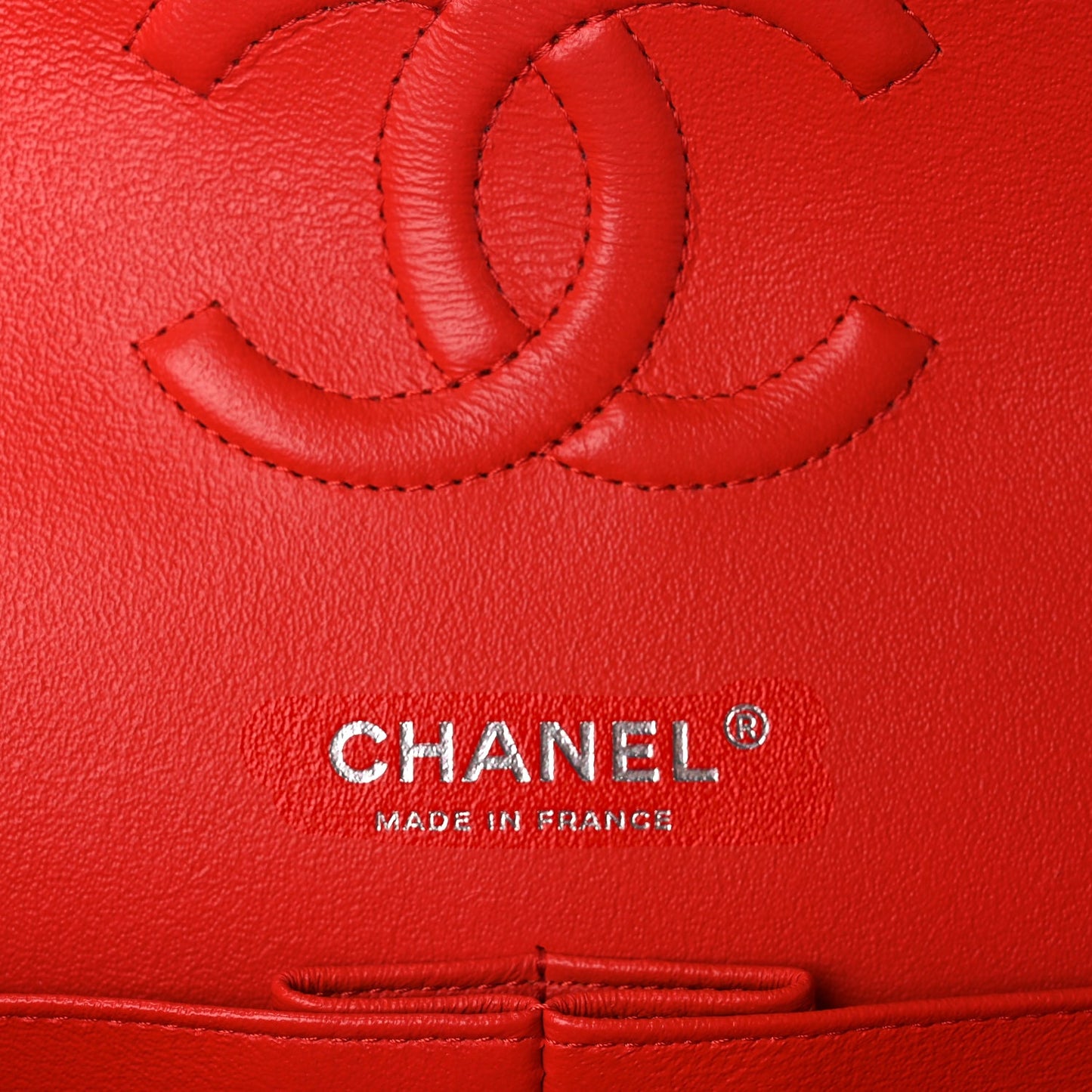 Chanel Lambskin Quilted Medium Double Flap Red