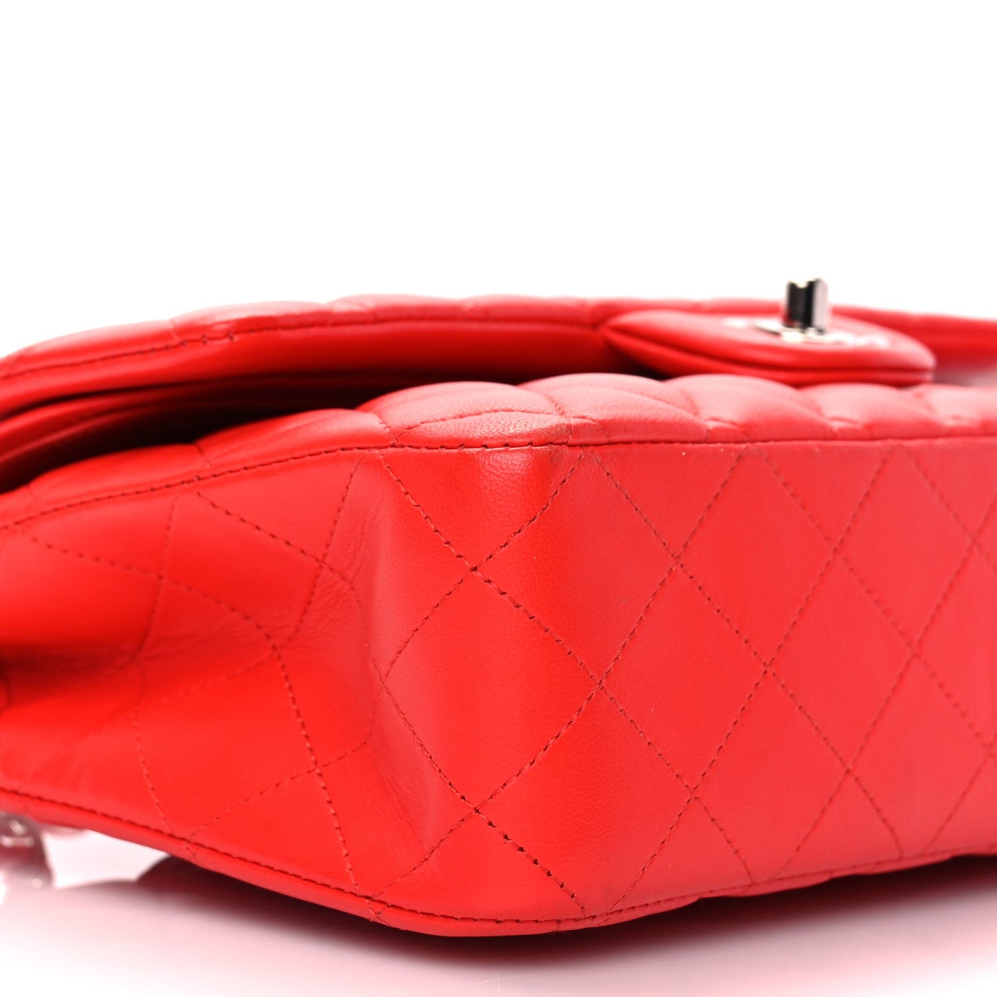 Chanel Lambskin Quilted Medium Double Flap Red