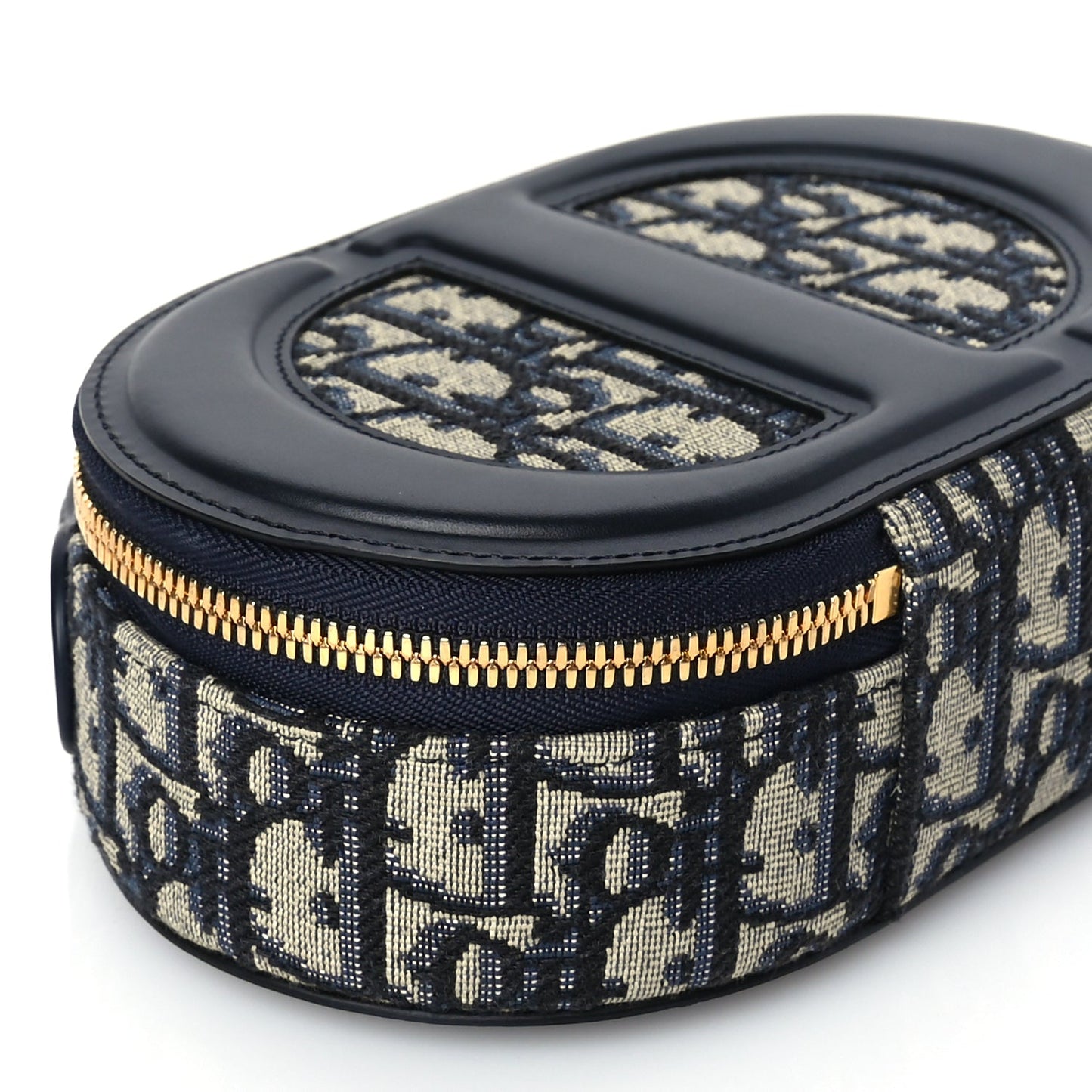 Christian Dior Oblique CD Signature Oval Crossbody Camera Bag Blue Multicolor Blue Multicolor