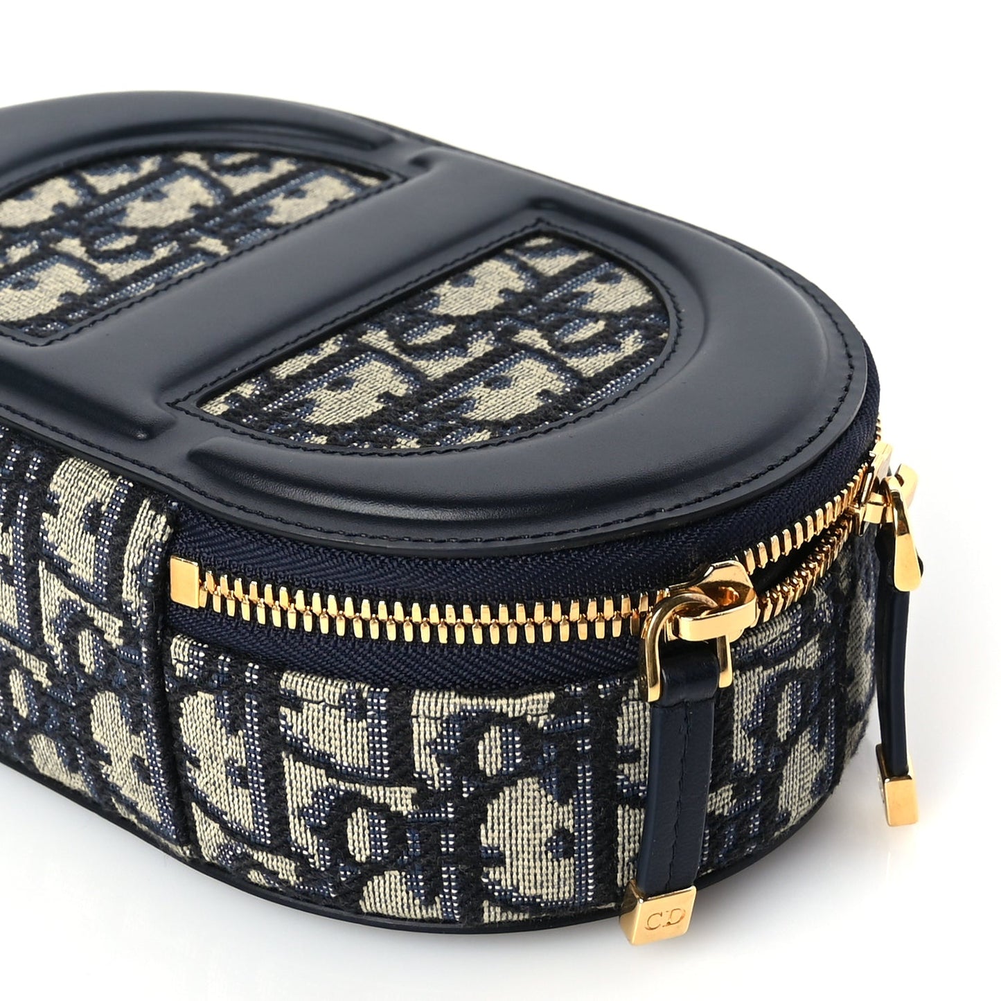Christian Dior Oblique CD Signature Oval Crossbody Camera Bag Blue Multicolor Blue Multicolor