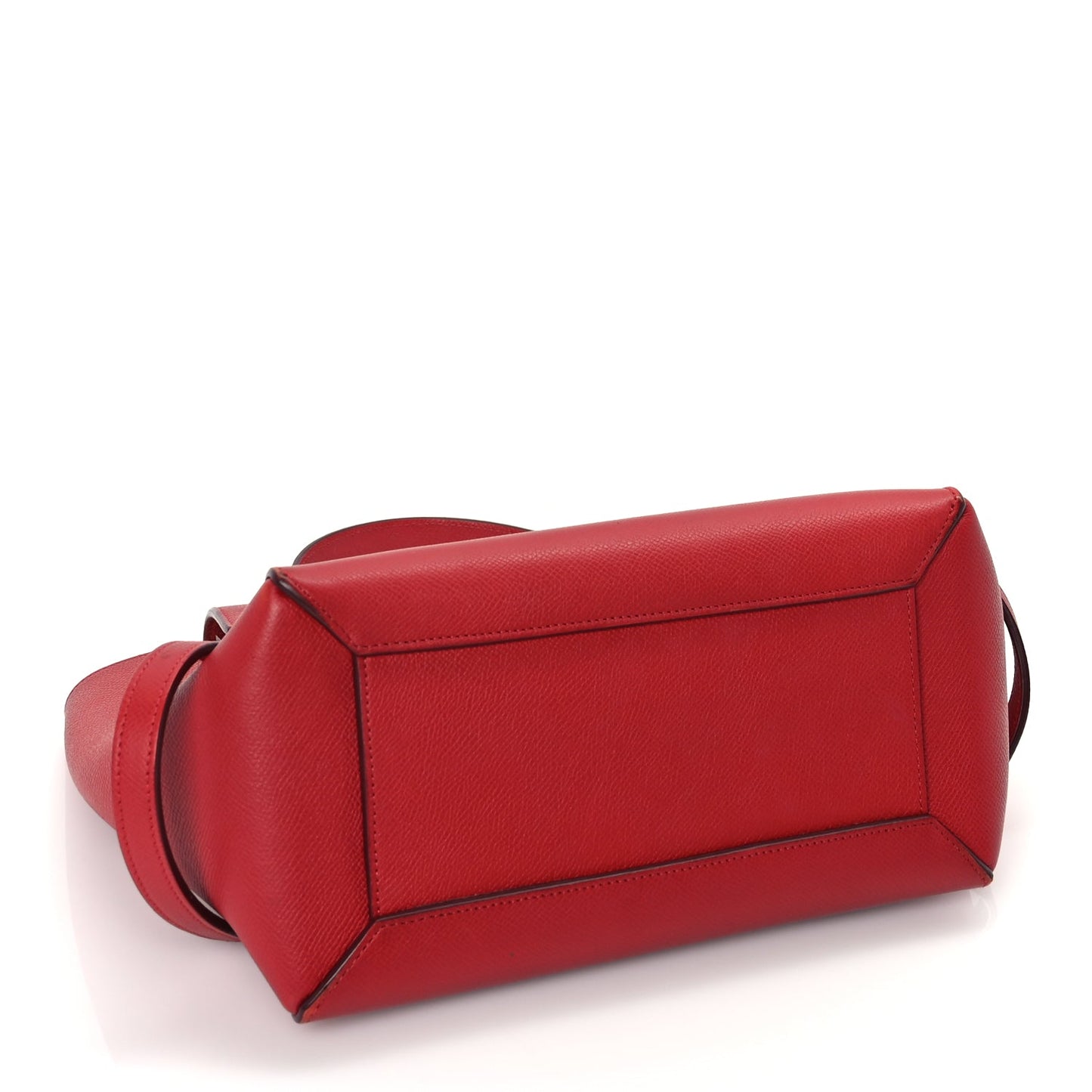 Celine Grained Calfskin Micro Belt Bag Coquelicot