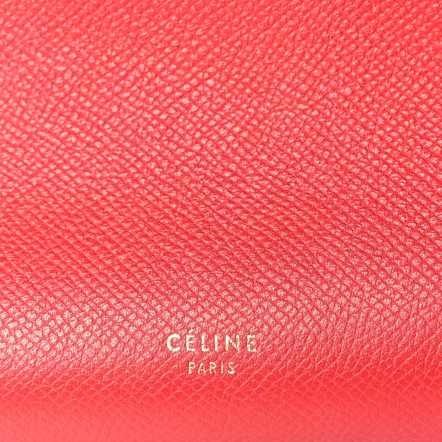 Celine Grained Calfskin Micro Belt Bag Coquelicot