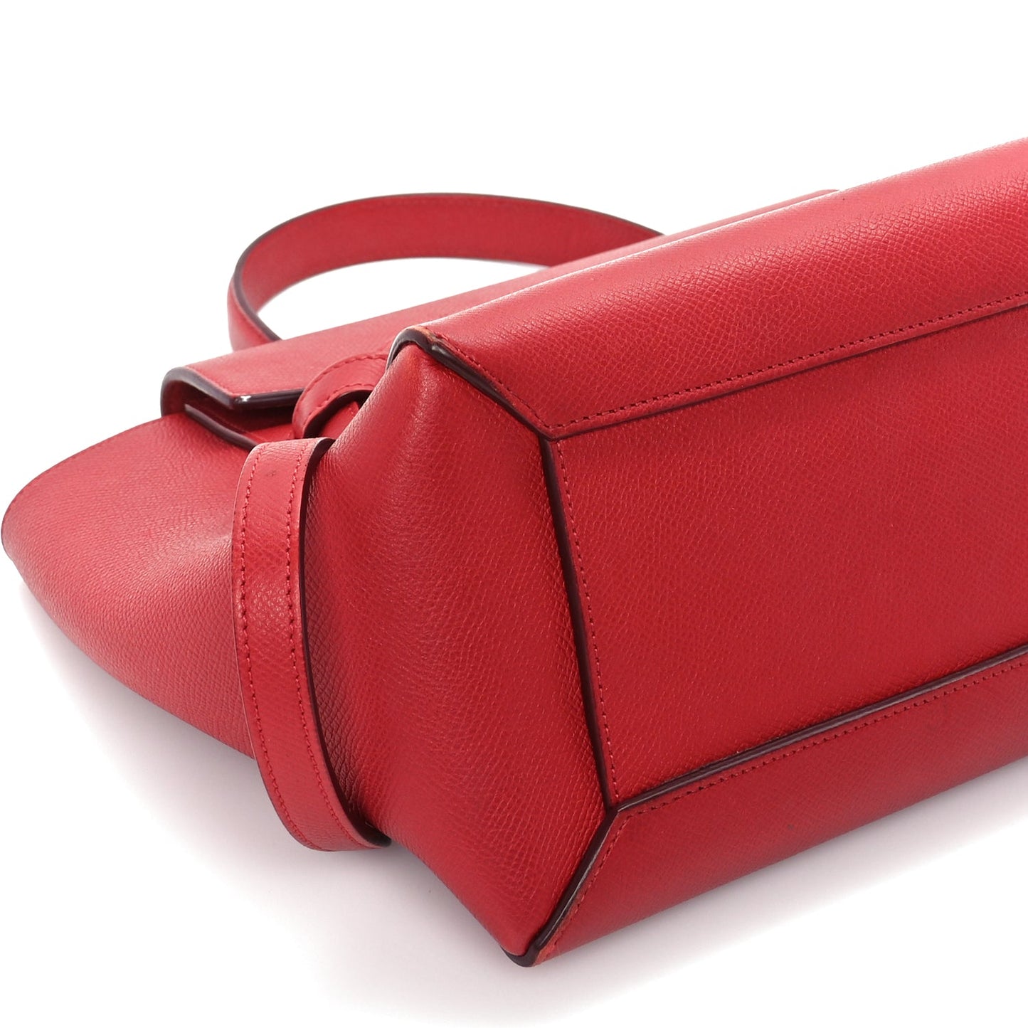 Celine Grained Calfskin Micro Belt Bag Coquelicot