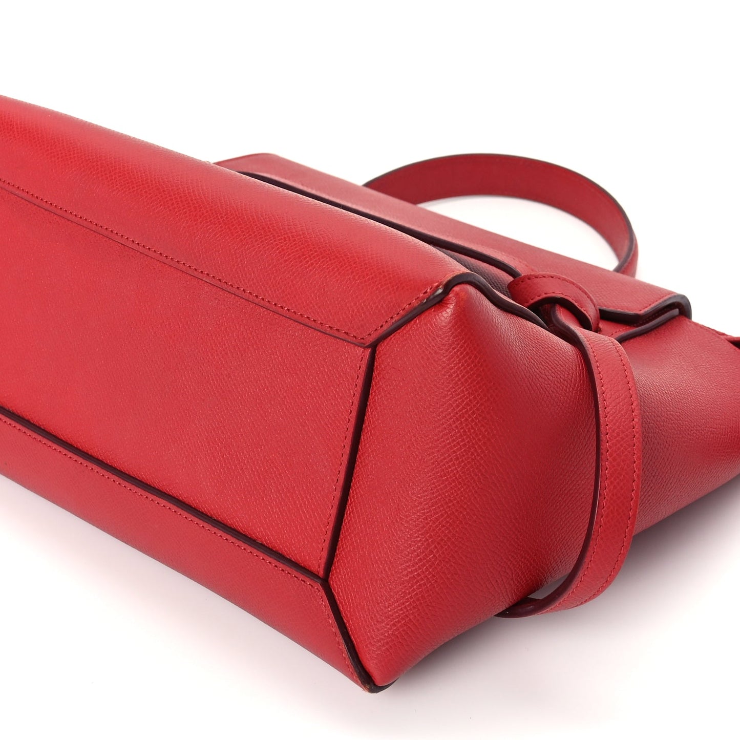 Celine Grained Calfskin Micro Belt Bag Coquelicot