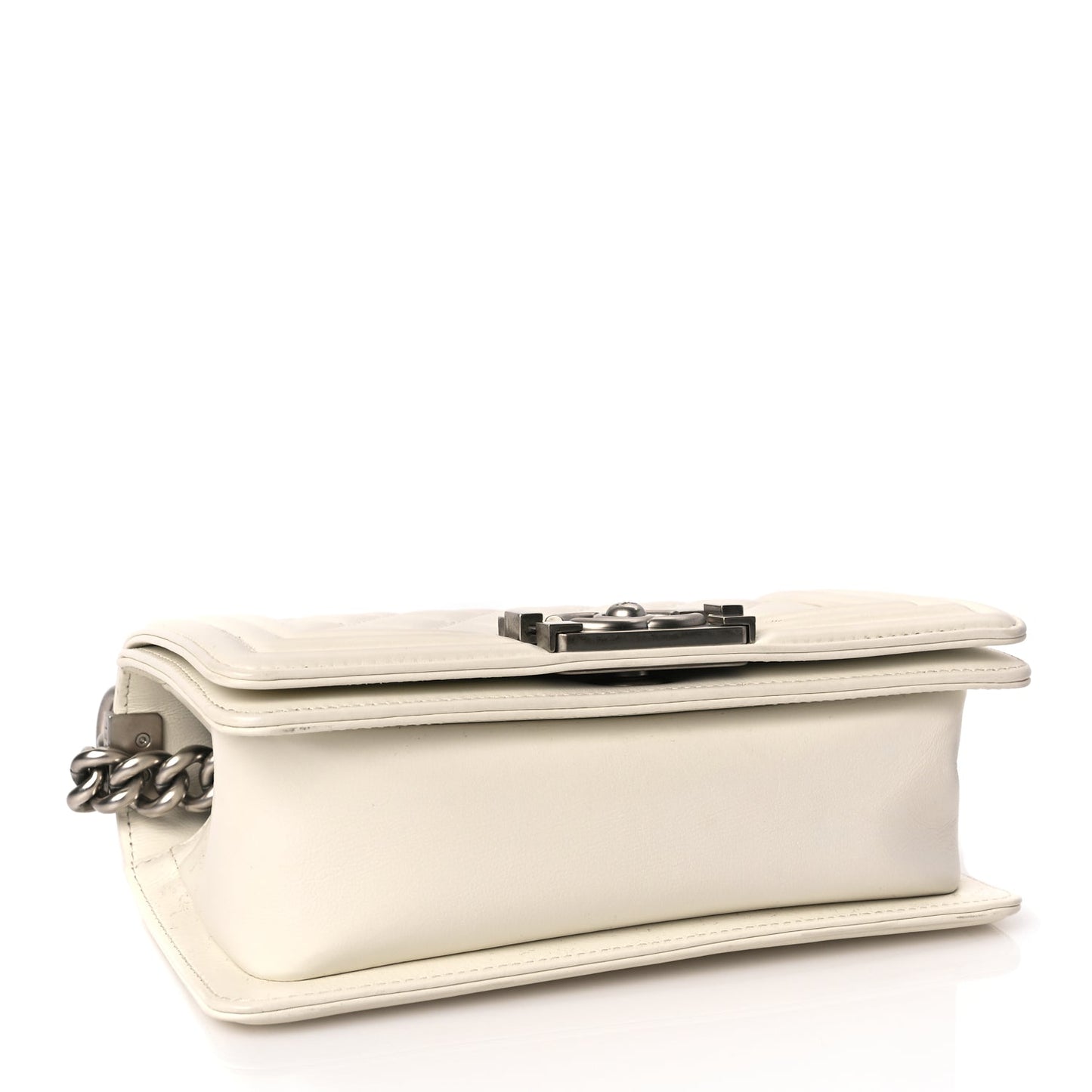 Chanel Calfskin Quilted Small Boy Flap White