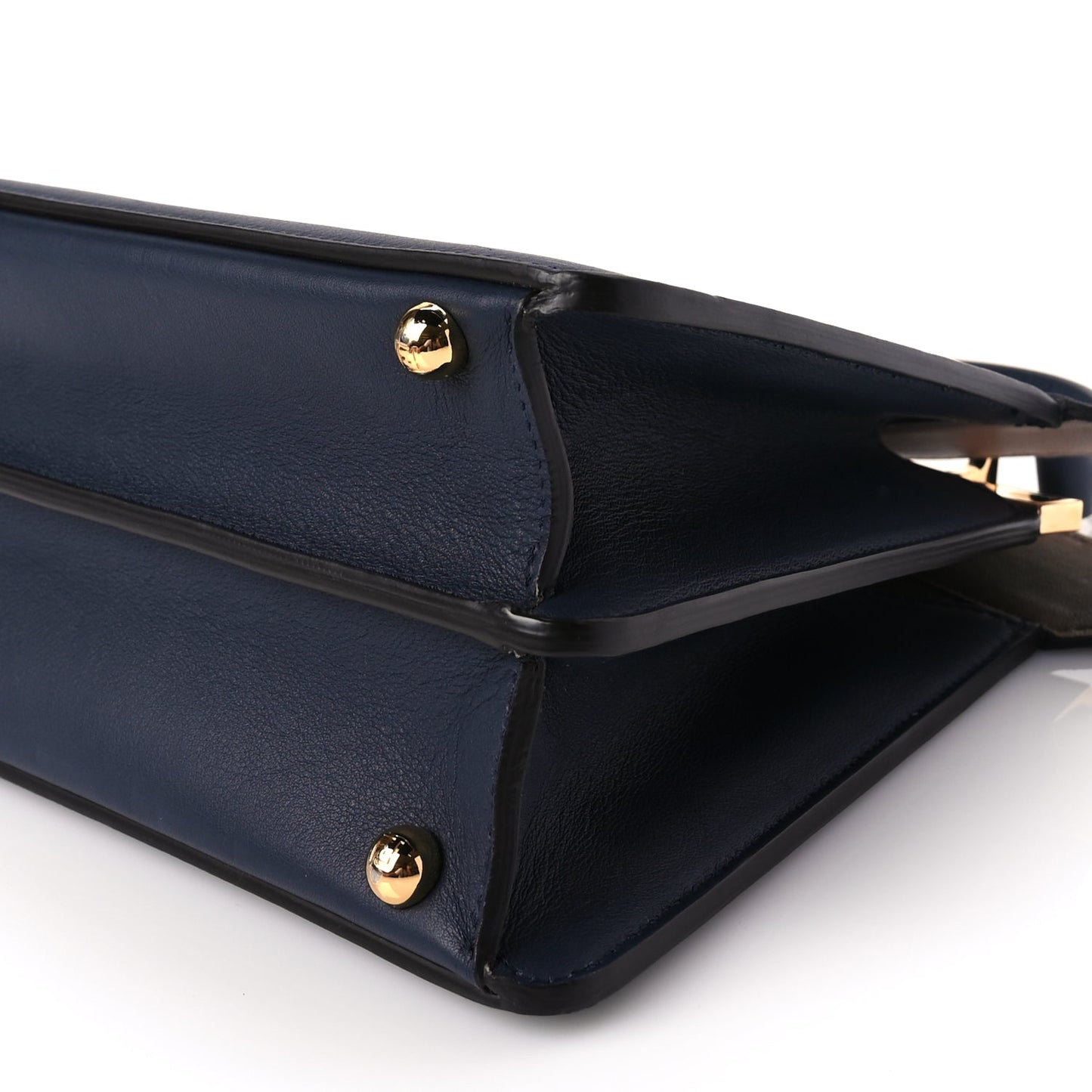 Fendi Vitello Seta Nappa Bi-Color Small Peekaboo I SEE U Satchel Midnight Light Rose Sand