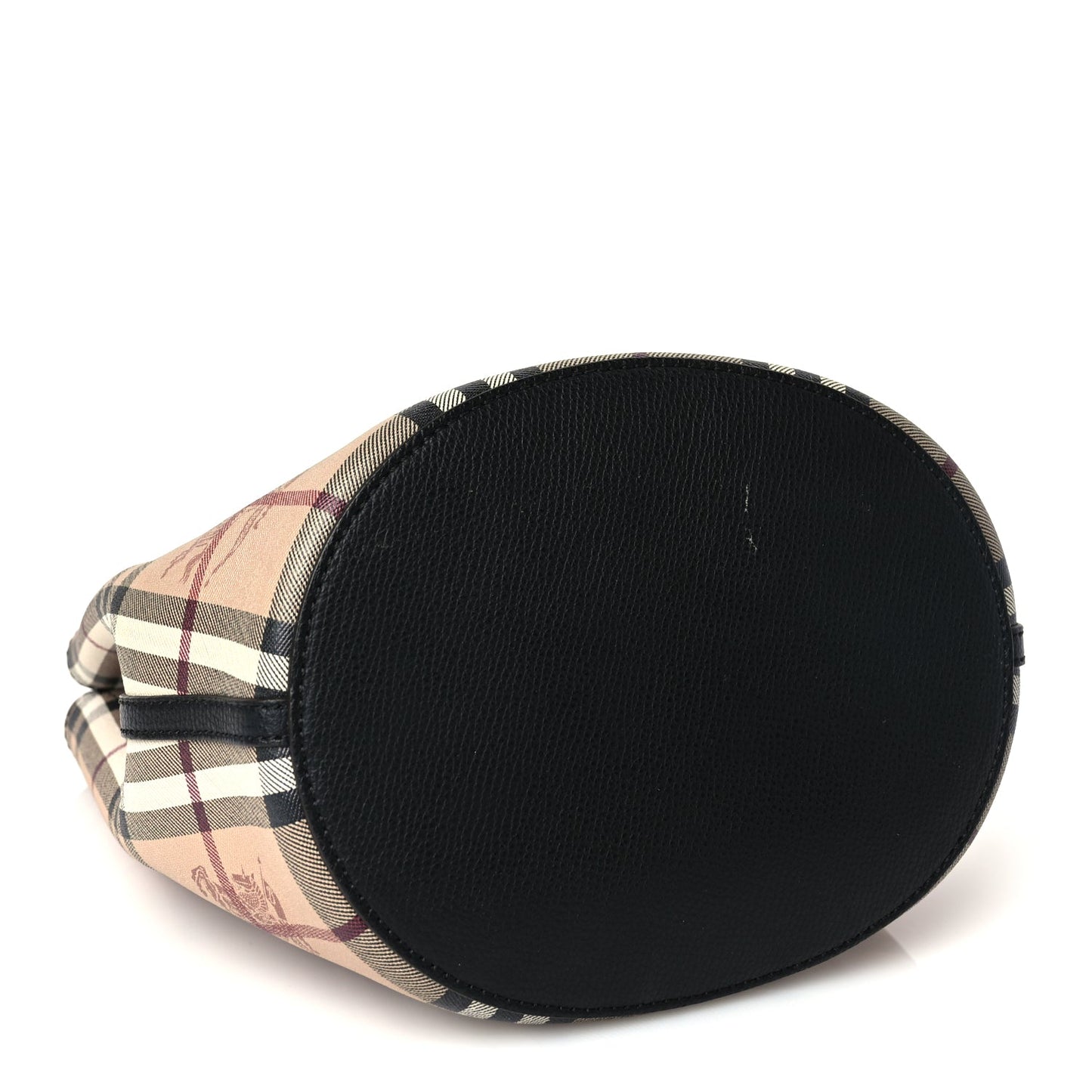 Burberry Haymarket Check Colours Small Lorne Bucket Crossbody Black
