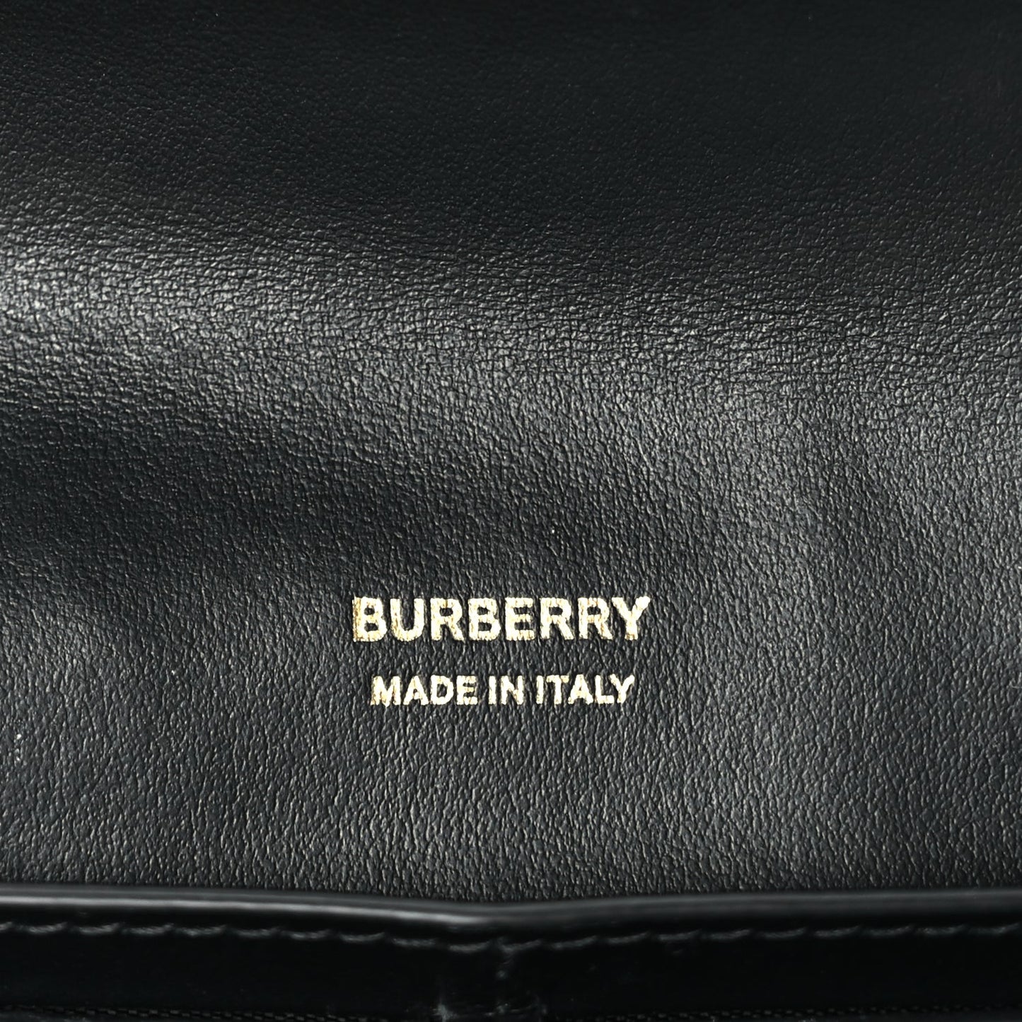 Burberry Calfskin Crocodile Embossed TB Continental Wallet Black