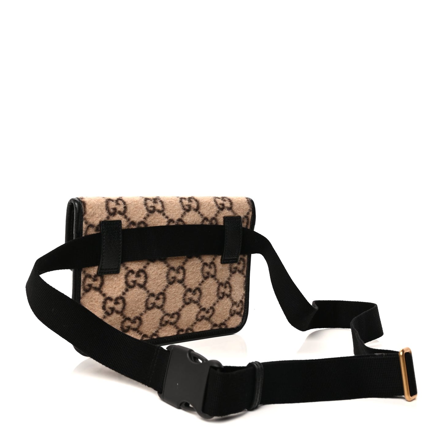 Gucci Covered Wool GG Monogram Slim Belt Bag  Beige