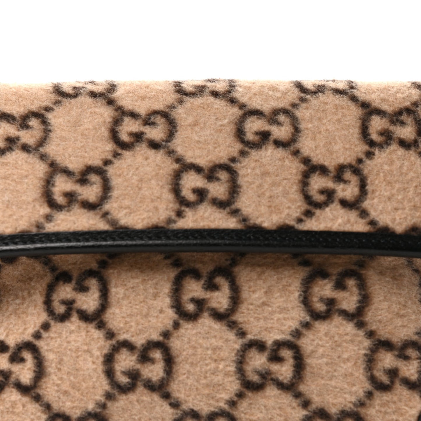 Gucci Covered Wool GG Monogram Slim Belt Bag  Beige
