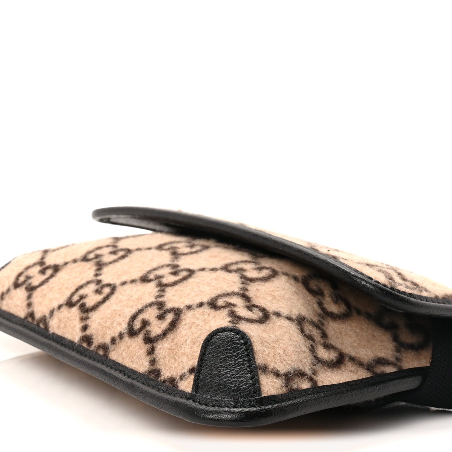 Gucci Covered Wool GG Monogram Slim Belt Bag  Beige