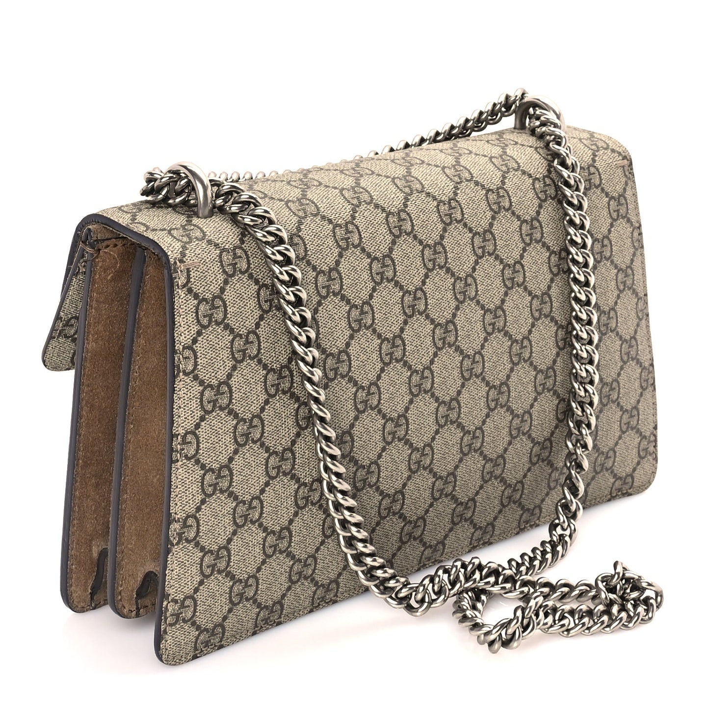Gucci GG Supreme Monogram Medium Dionysus Shoulder Bag  Taupe