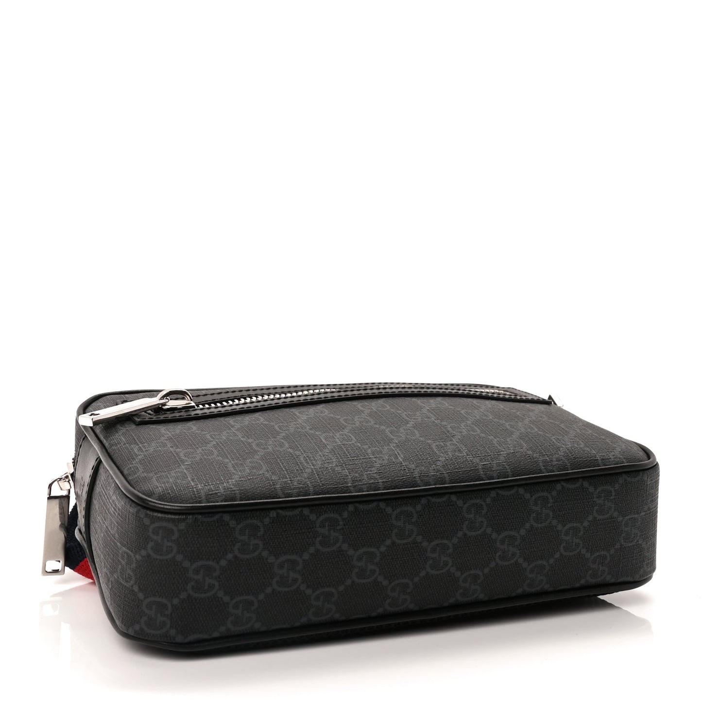 Gucci Soft GG Supreme Monogram Web Belt Bag Black Grey