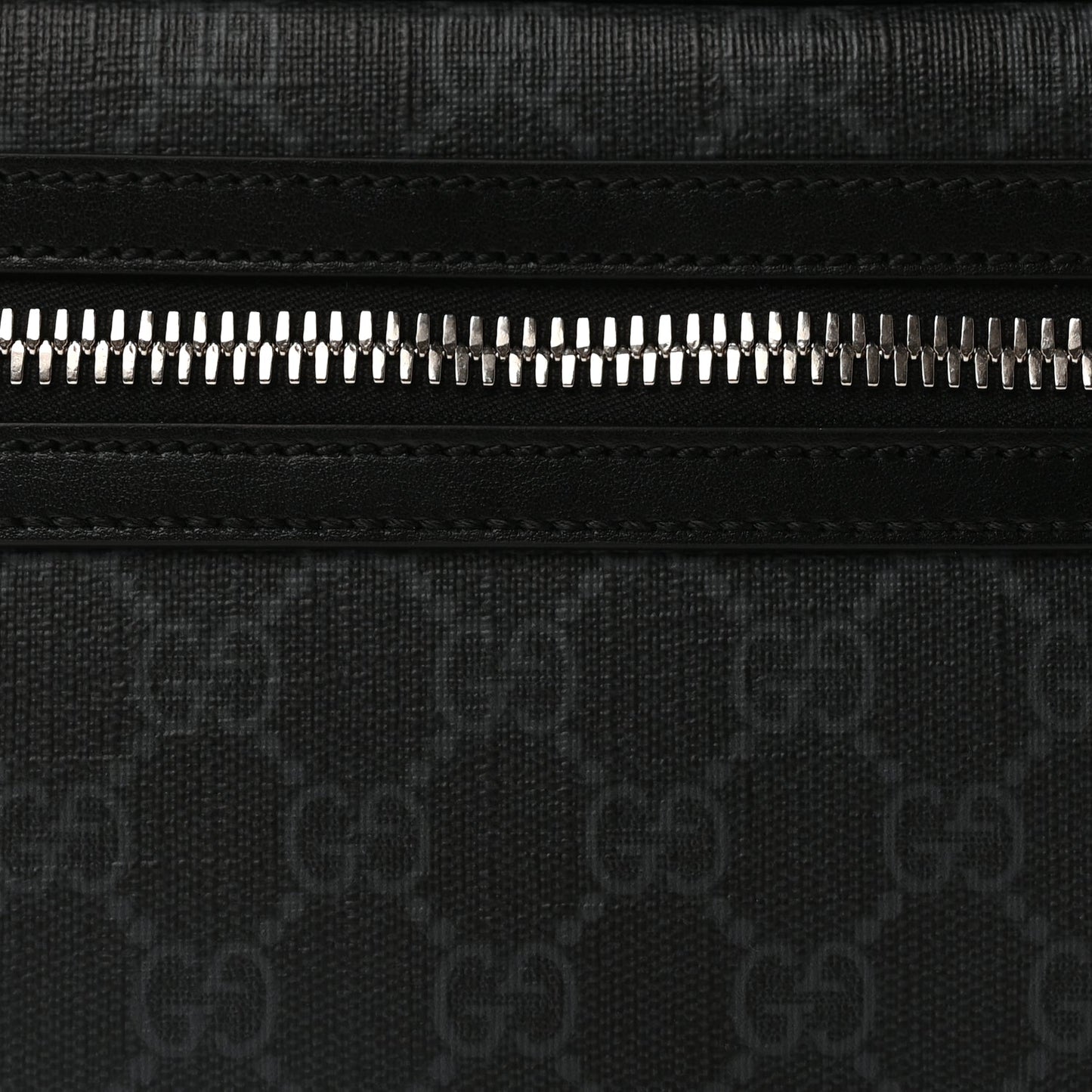 Gucci Soft GG Supreme Monogram Web Belt Bag Black Grey