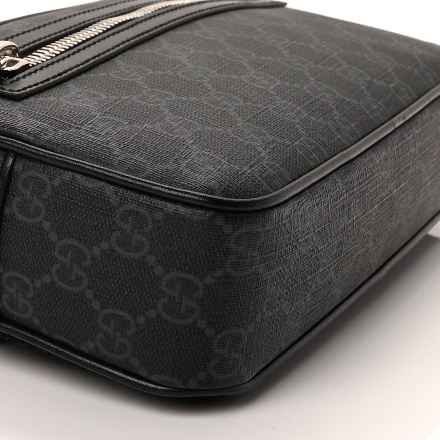 Gucci Soft GG Supreme Monogram Web Belt Bag Black Grey