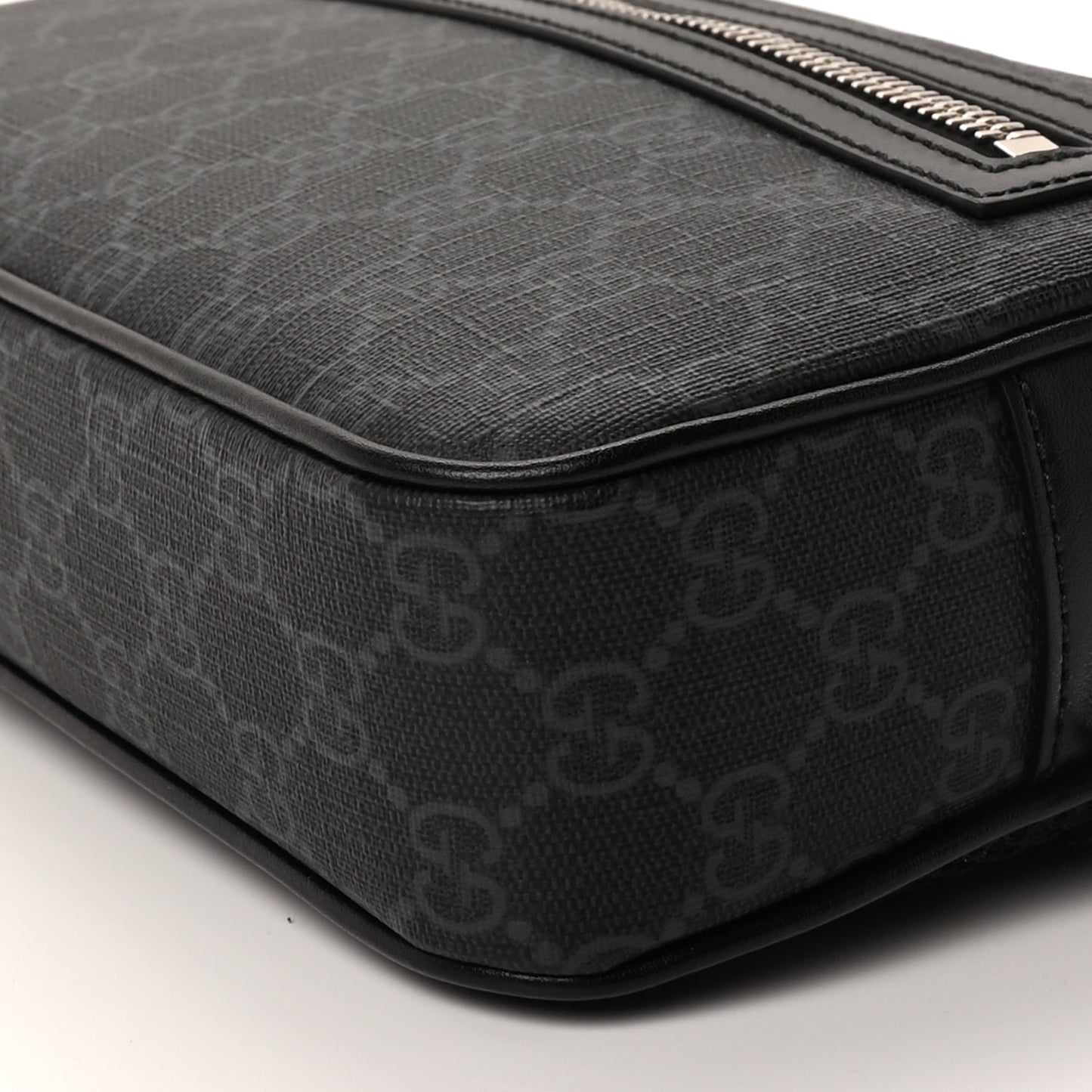Gucci Soft GG Supreme Monogram Web Belt Bag Black Grey
