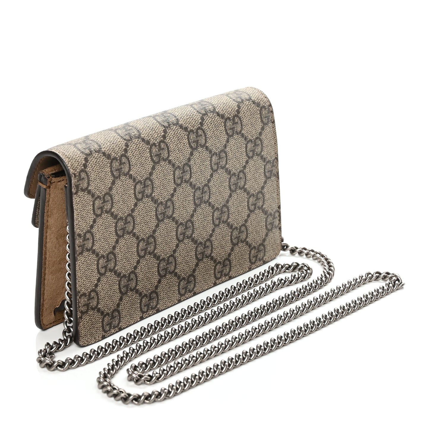 Gucci GG Supreme Monogram Super Mini Dionysus Shoulder Bag Taupe