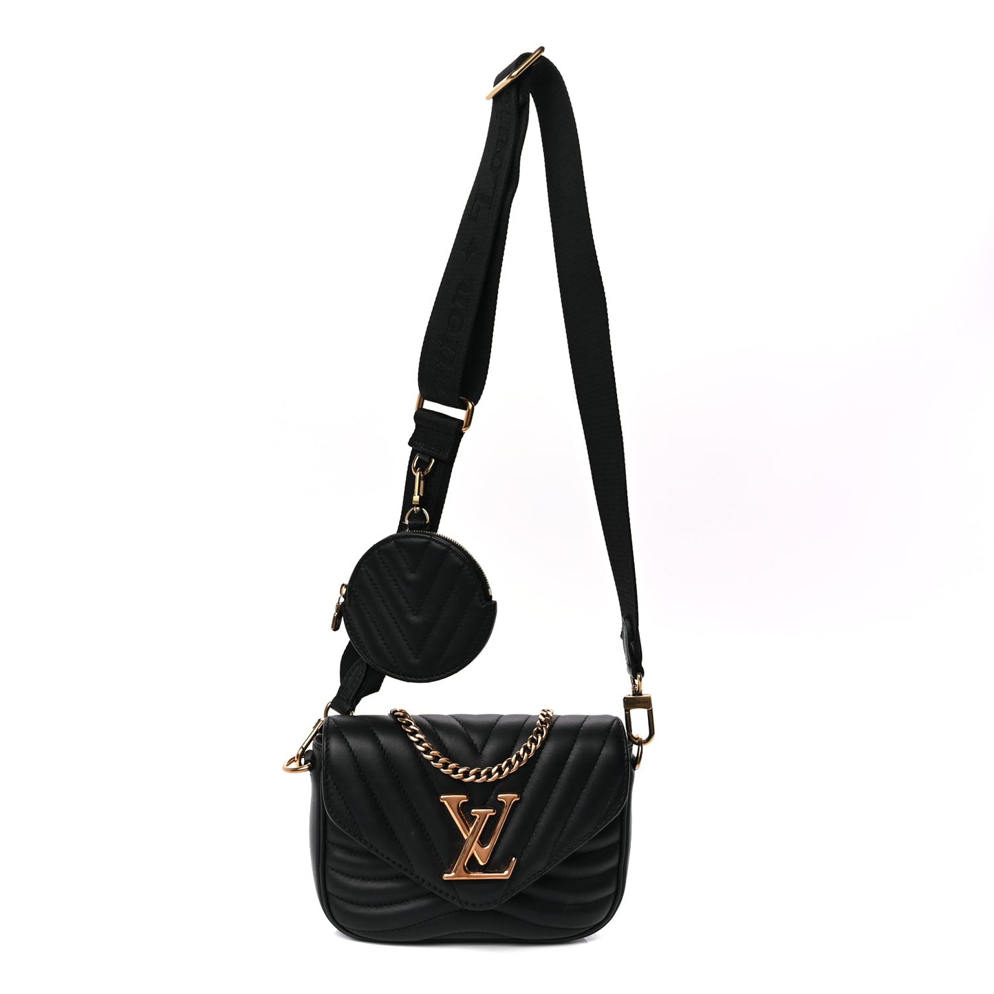 Louis Vuitton Calfskin New Wave Chain MM  Black