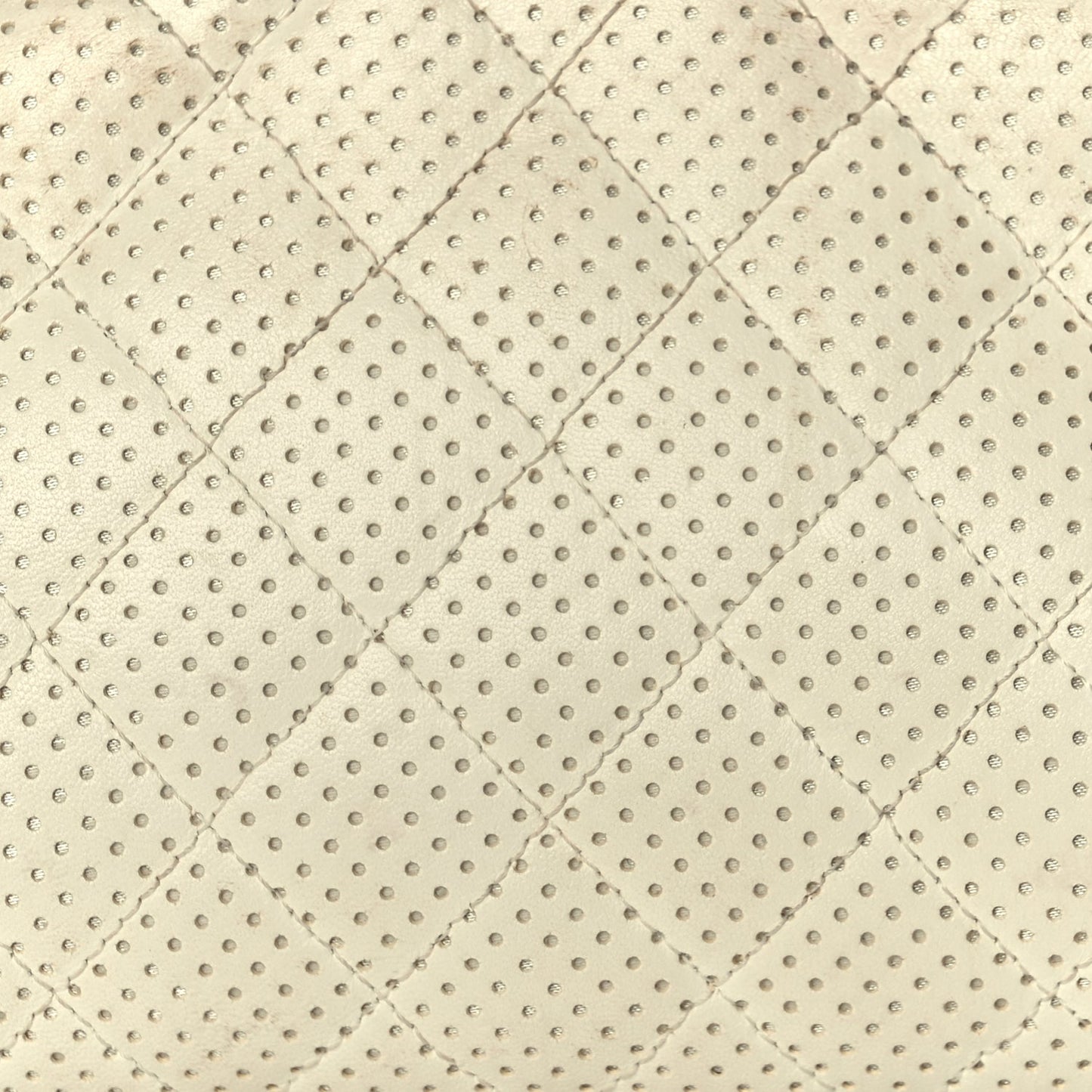 Chanel Lambskin Perforated Timeless Clutch White