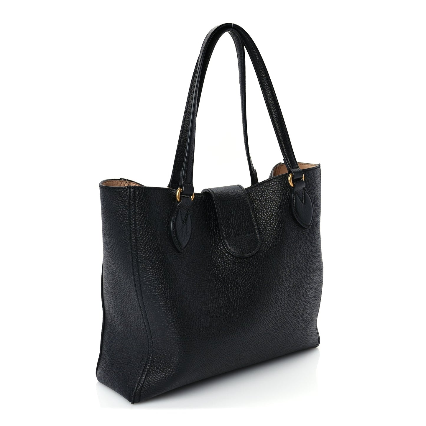 Gucci New Sakai Calfskin Lux Small Dahlia Tote  Black