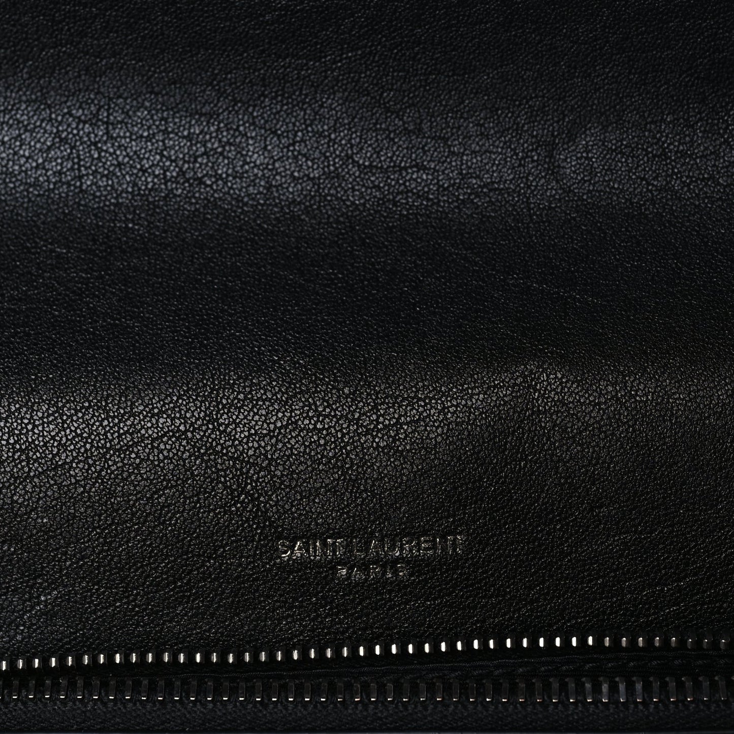 Saint Laurent Sheepskin Matelasse Chevron Monogram Medium College Bag  Black