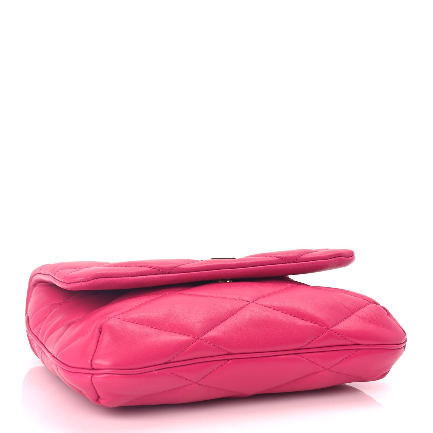 Saint Laurent Lambskin Quilted Le 57 Diamond Shoulder Bag Lipstick Fuschia