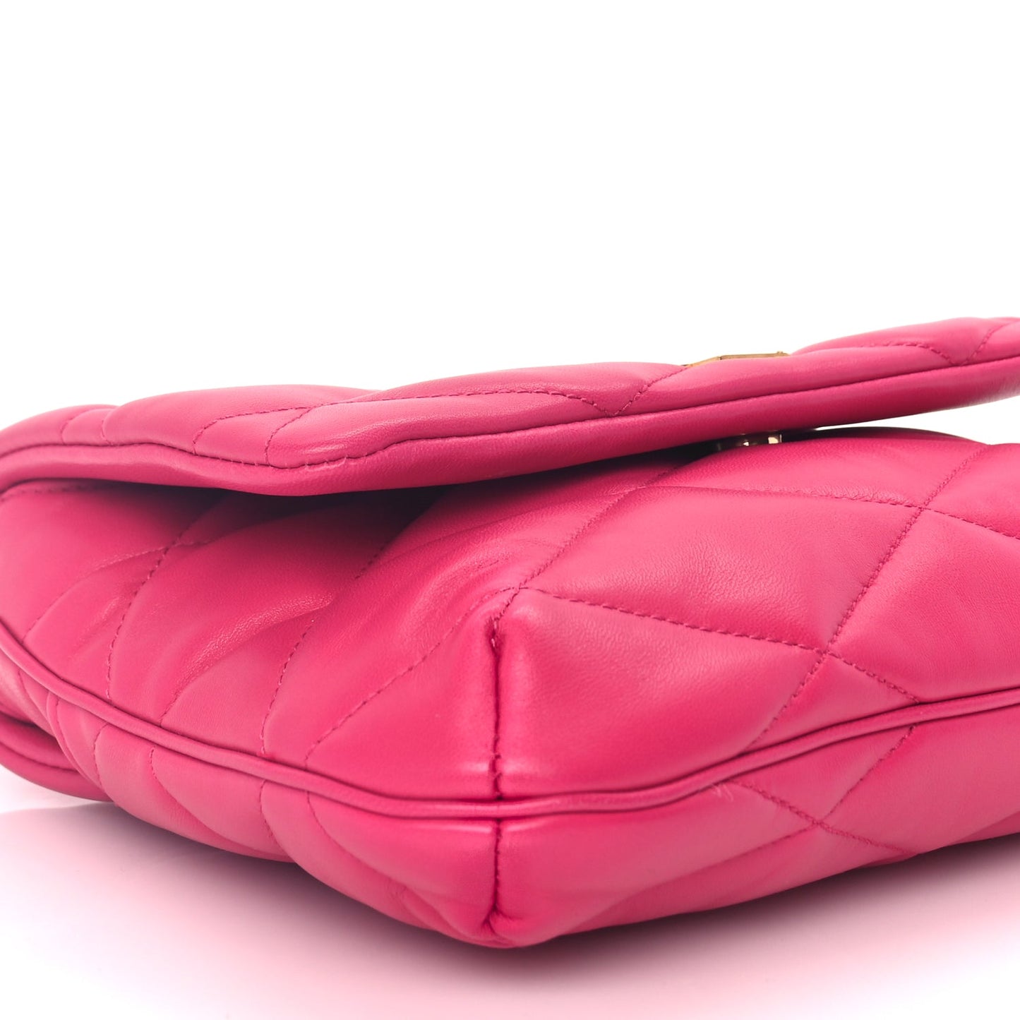 Saint Laurent Lambskin Quilted Le 57 Diamond Shoulder Bag Lipstick Fuschia