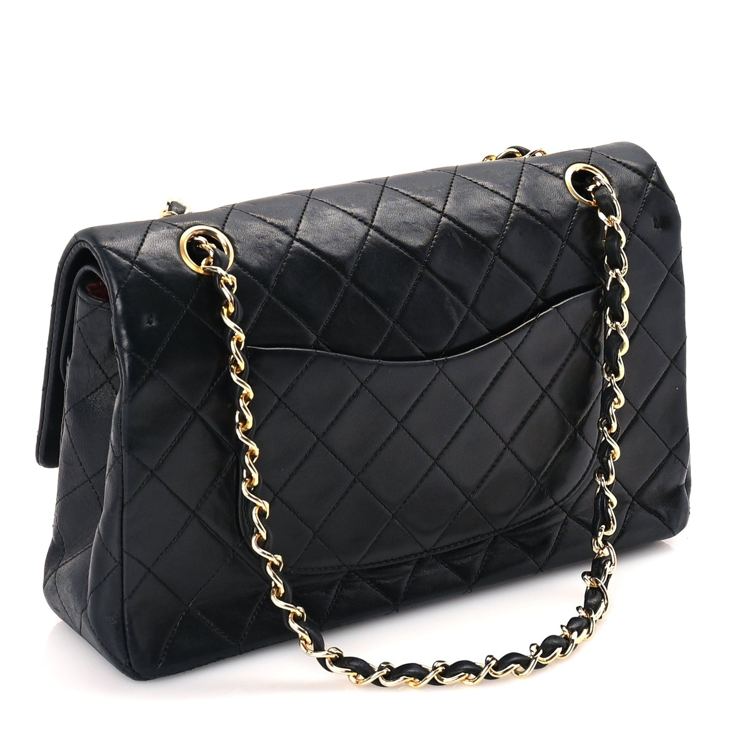 Chanel Lambskin Quilted Medium Double Flap Black