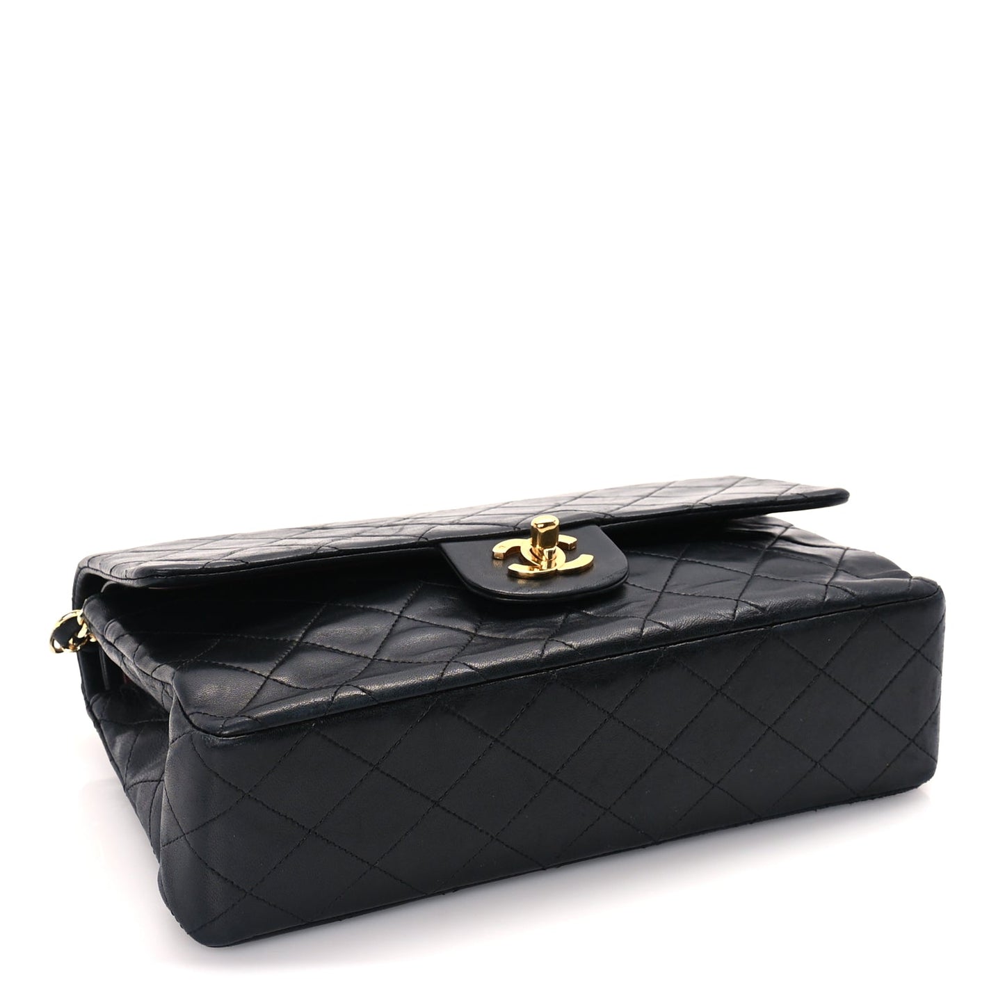 Chanel Lambskin Quilted Medium Double Flap Black
