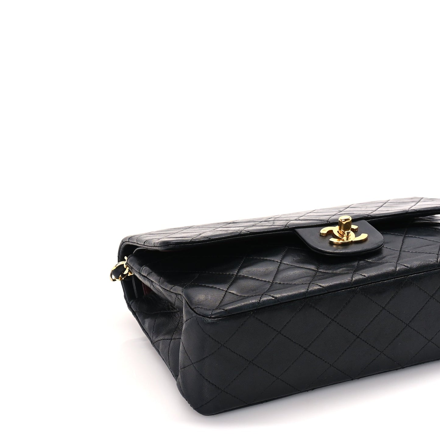 Chanel Lambskin Quilted Medium Double Flap Black