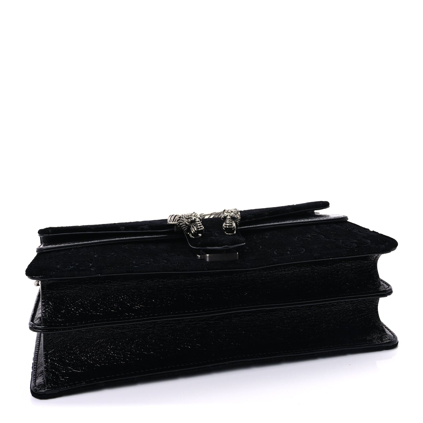 Gucci Velvet GG Monogram Small Dionysus Shoulder Bag Black