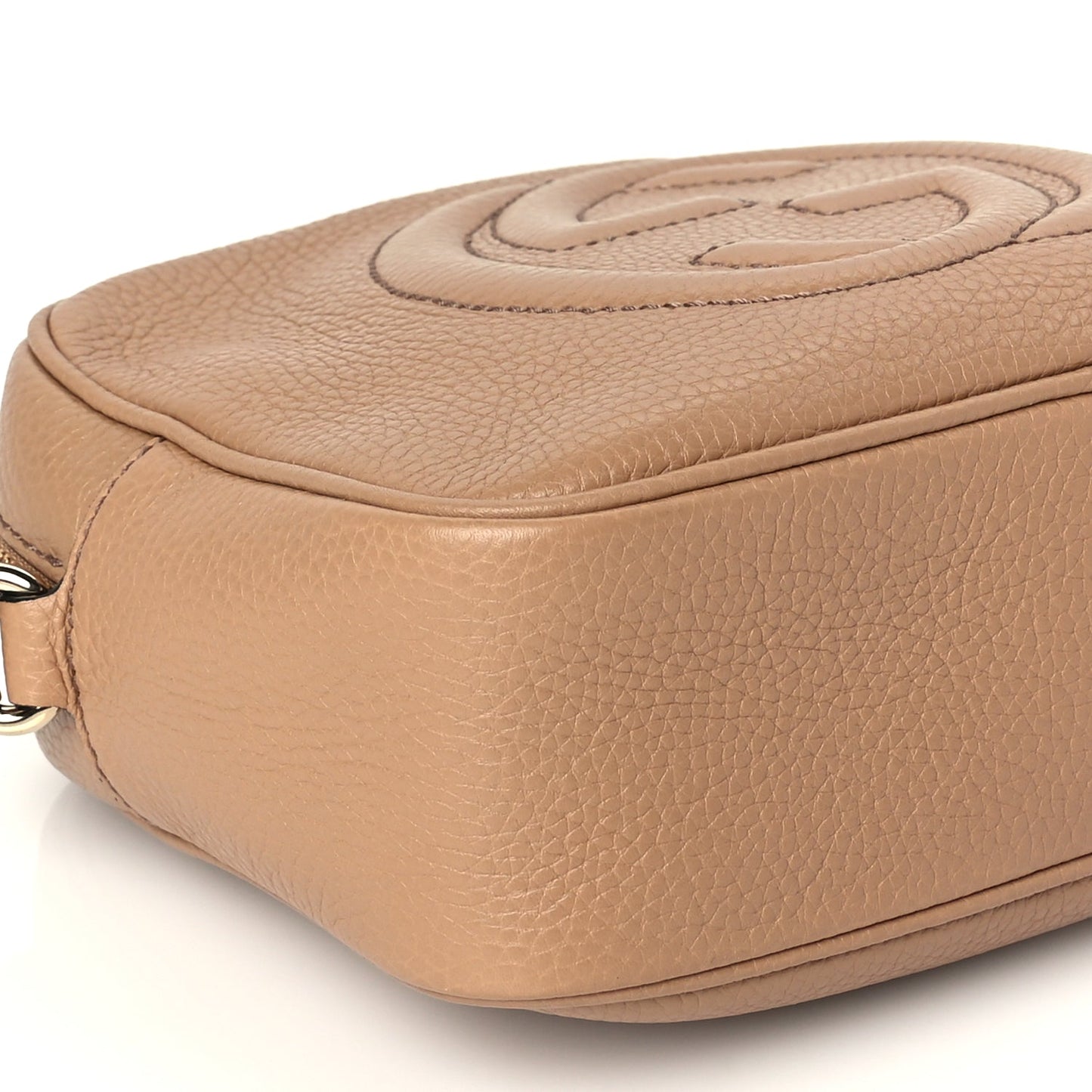 Gucci Pebbled Calfskin Small Soho Disco Bag Rose Beige