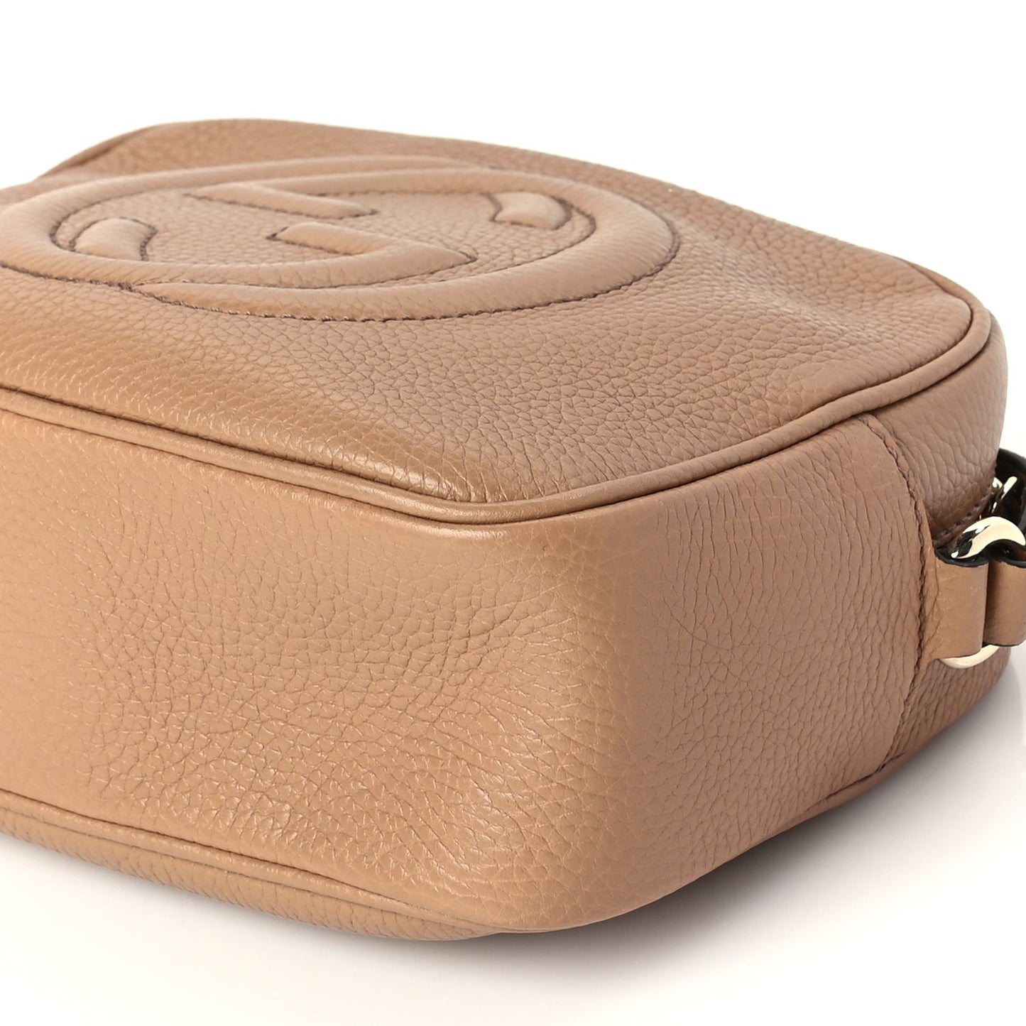 Gucci Pebbled Calfskin Small Soho Disco Bag Rose Beige