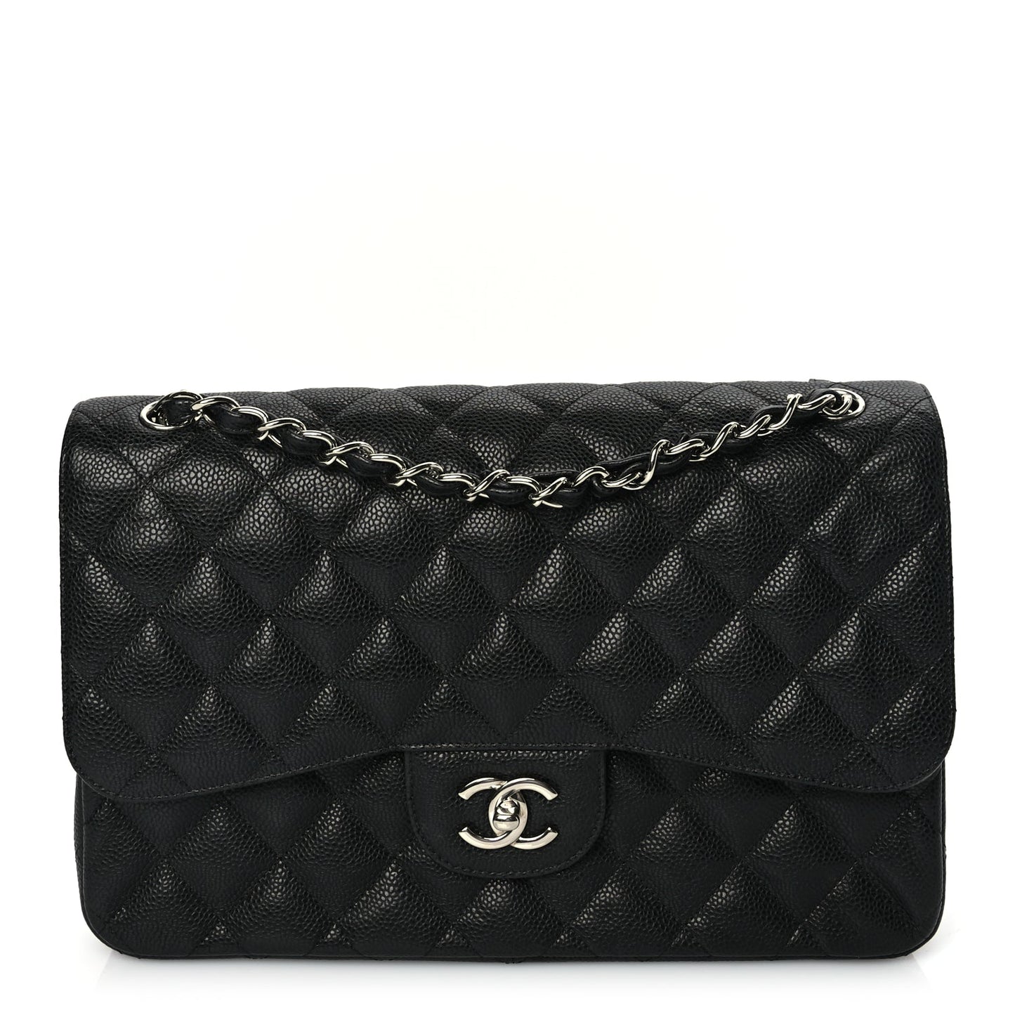 Chanel Caviar Quilted Jumbo Double Flap Black