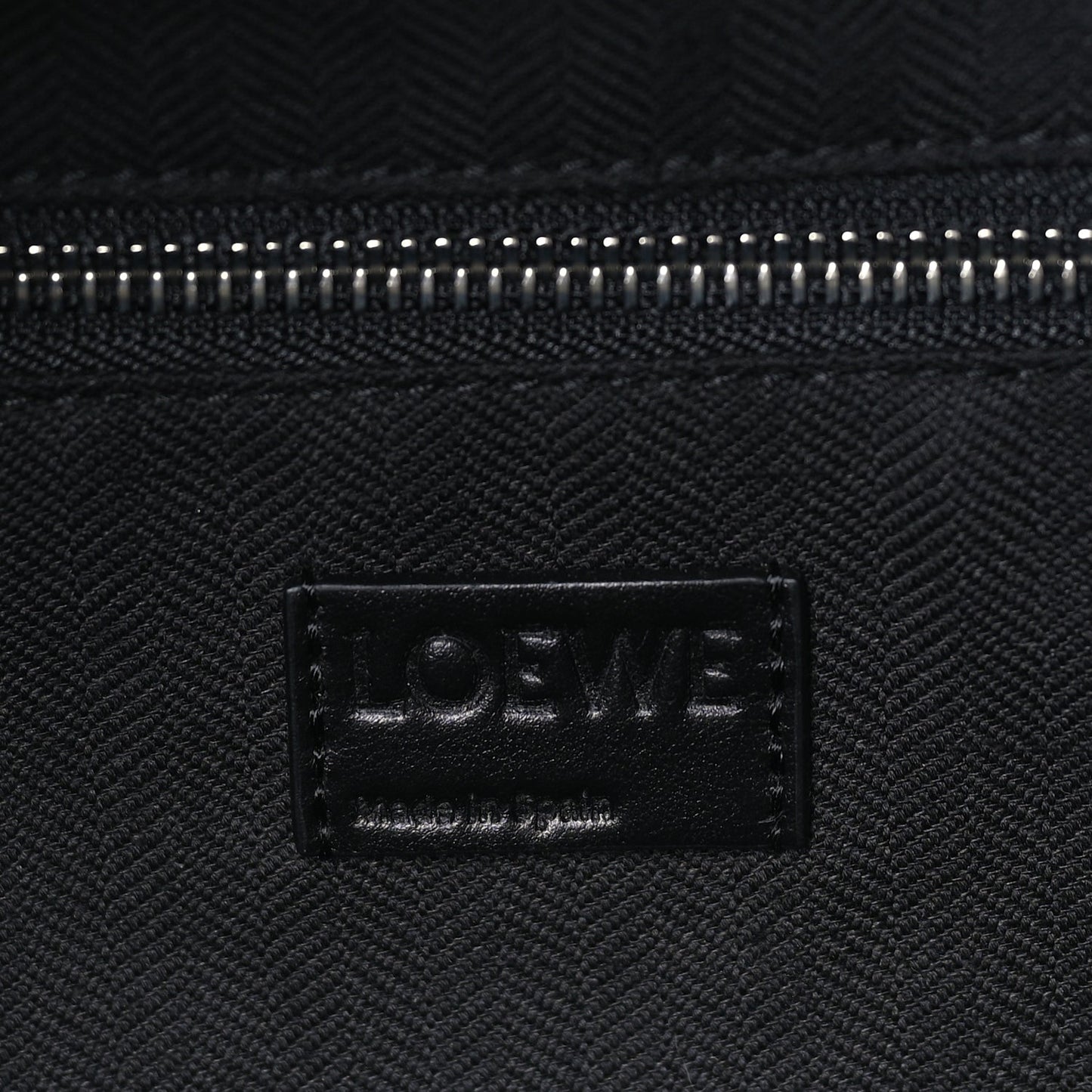 Loewe Shiny Calfskin Puzzle Fold Duffle Black Black