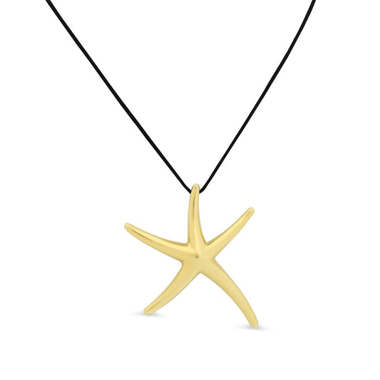 Tiffany Elsa Peretti Starfish Pendant On Silk