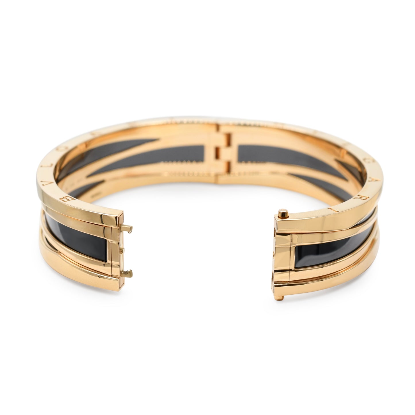 Bvlgari B.Zero1 Black Ceramic Bangle Size Medium - 18ct Rose Gold