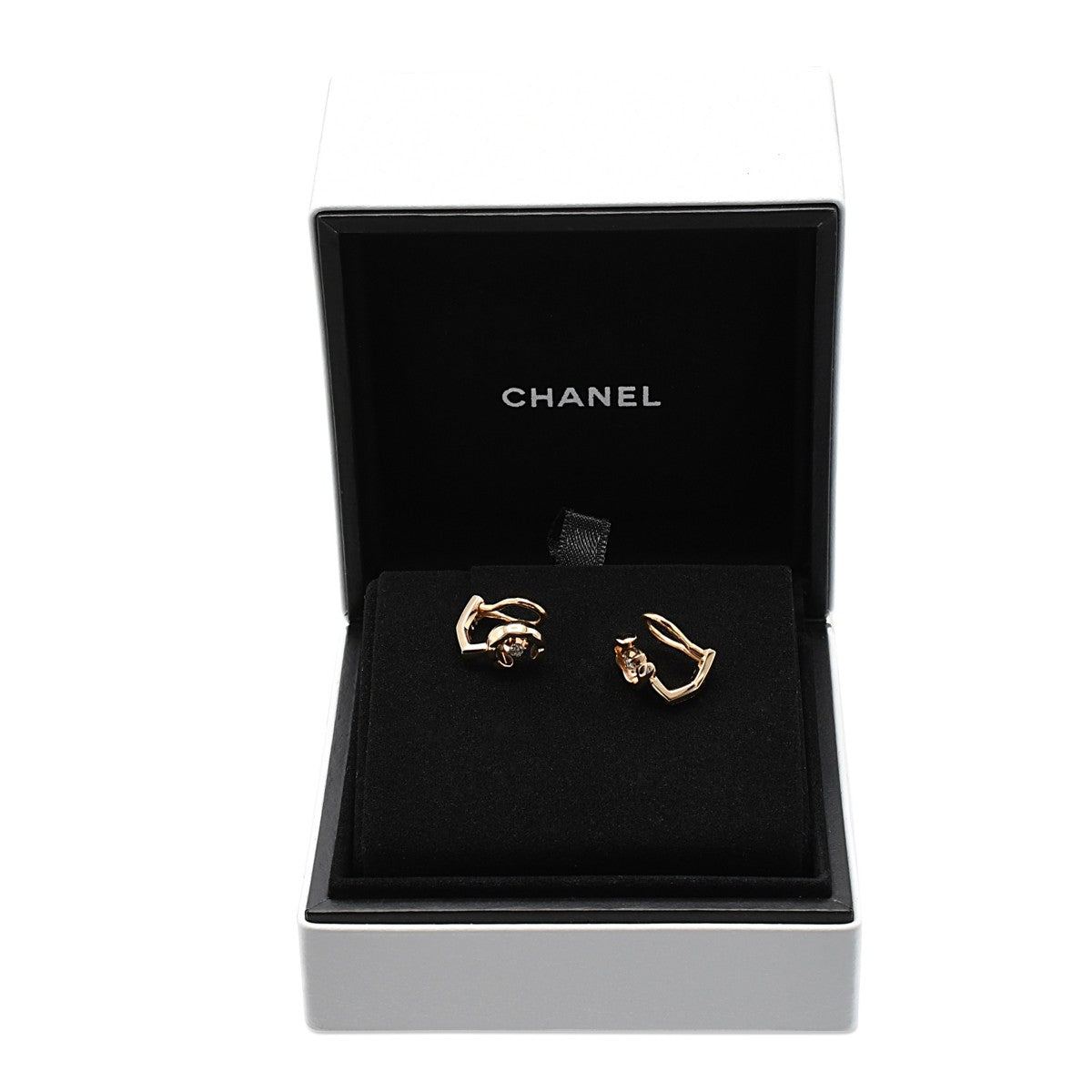 Chanel COCO Quilted C Motif Clip Earrings - 18ct Rose Gold
